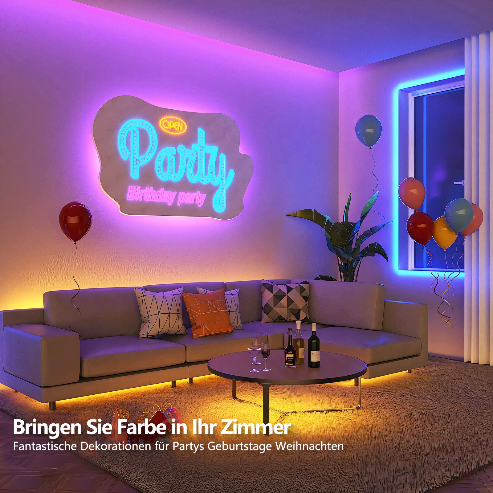 Yuede LED-Streifen Led Strip 10M/15M/20M/30M, RGB günstig online kaufen