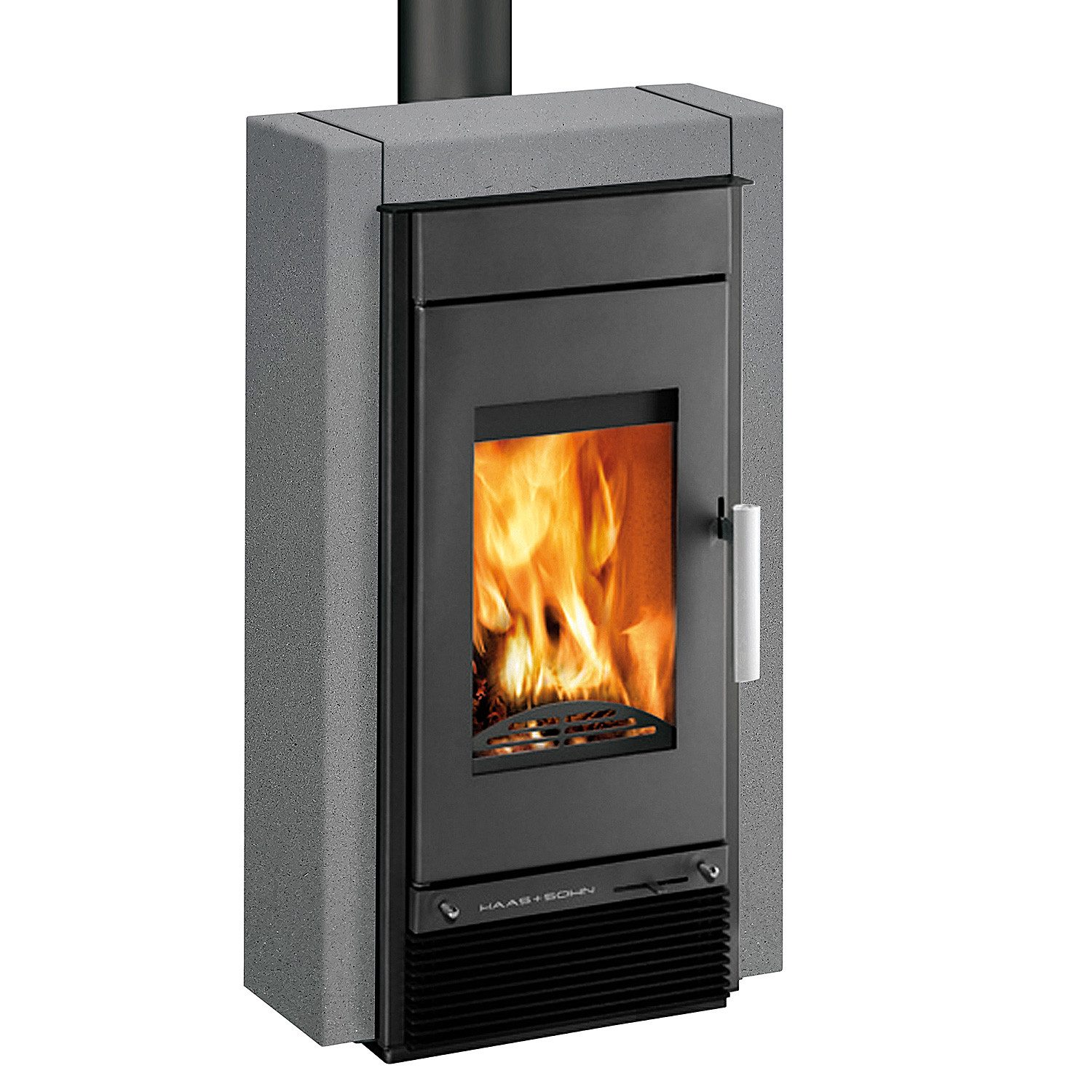 Haas + Sohn Kaminofen Haas + Sohn Hasvik 231.17-ST Kaminofen perl-anthrazit-Quarzit grau, 8.4 kW, Kaminofen