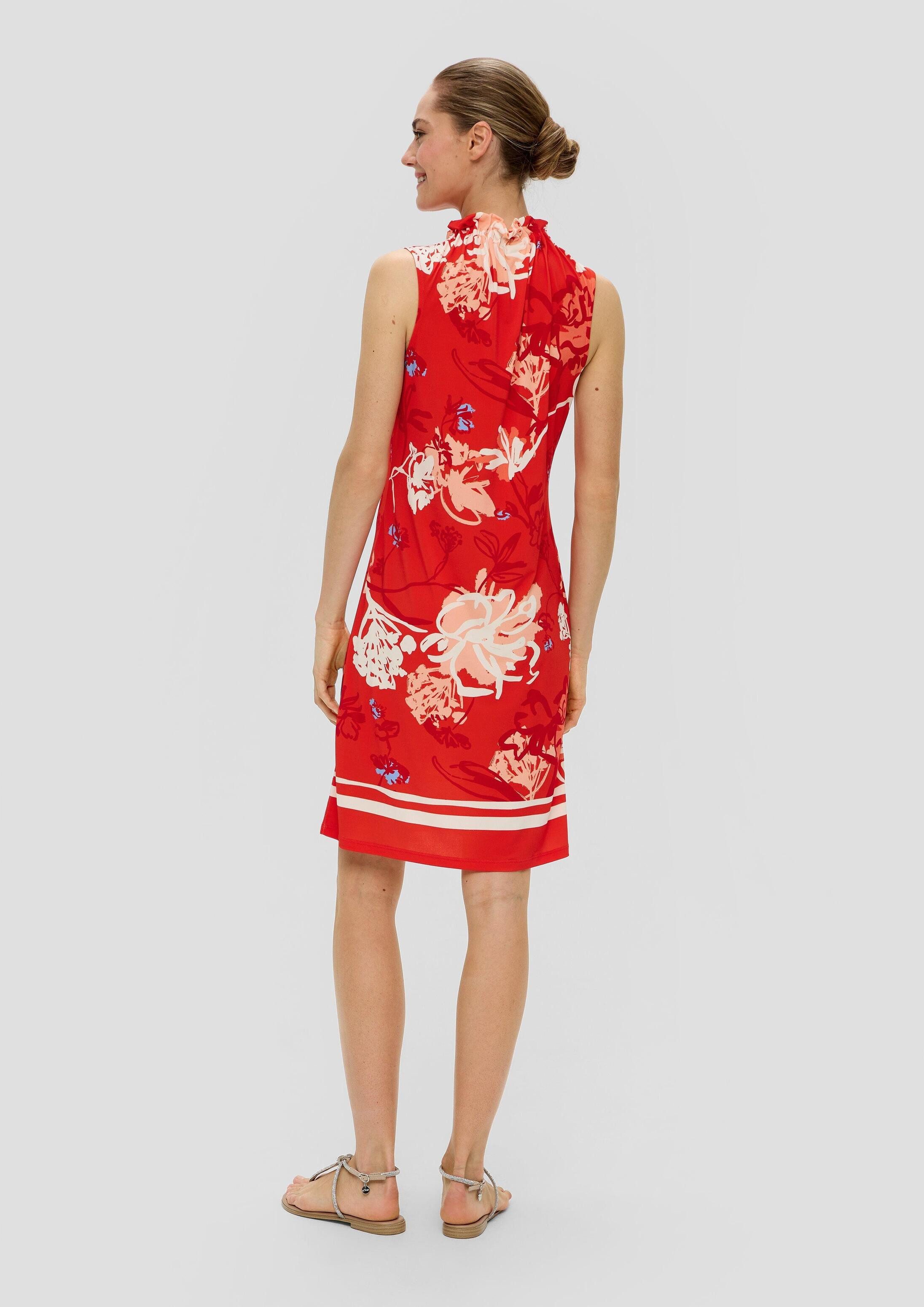 s.Oliver Minikleid Kleid Jerseykleid mit Faltenausschnitt