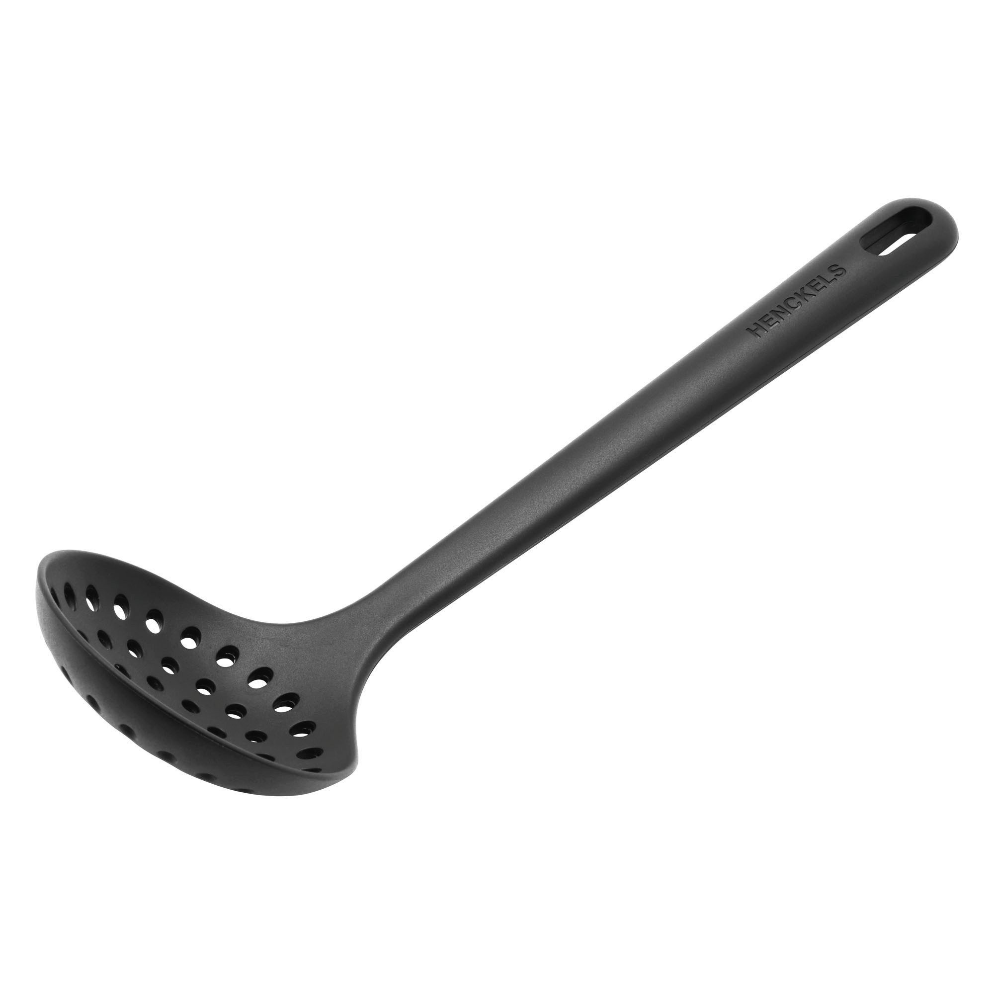 HENCKELS by ZWILLING Schaumlöffel Silicone Onyx, Hitzebeständig, Aufhänge-Öse, Spülmaschinengeeignet