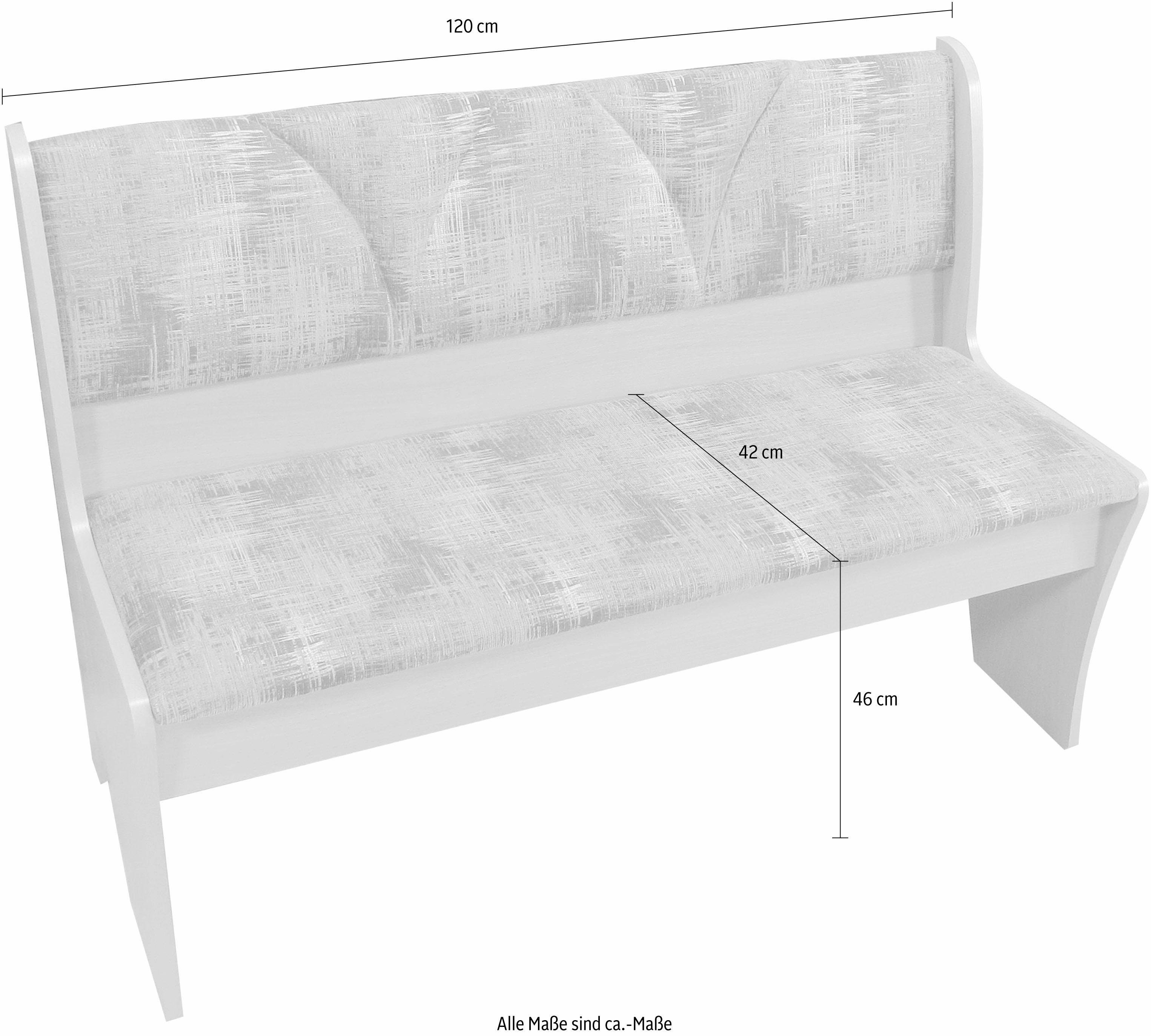 Home affaire Polsterbank Halle, Breite 120 cm