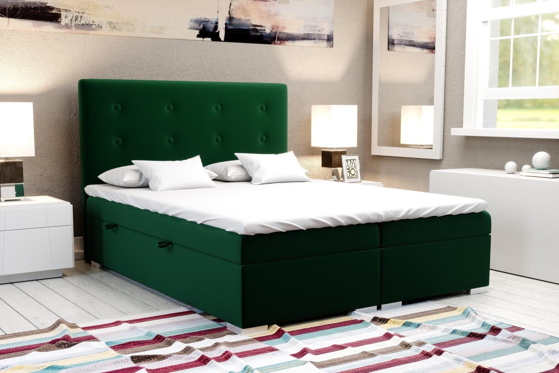 Xlmoebel Boxspringbett Luxus Boxspringbett mit integriertem Bettkasten (1-St., Boxspringbett 4069424616743), Hergestellt in Europa