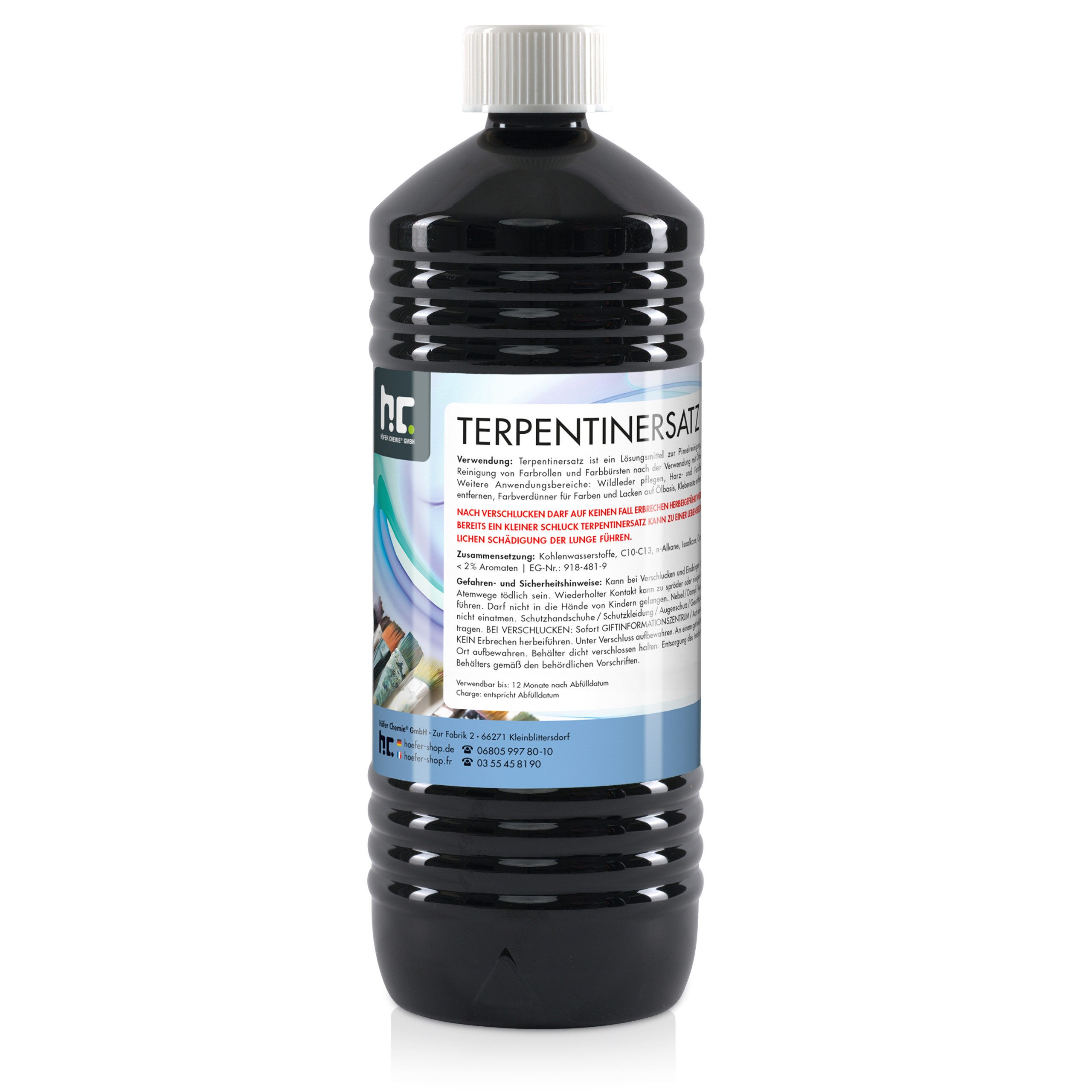 Höfer Chemie GmbH 60x 1 L Terpentin-Ersatz Grundreiniger (Geruchsarmer Reiniger und Verdünner)
