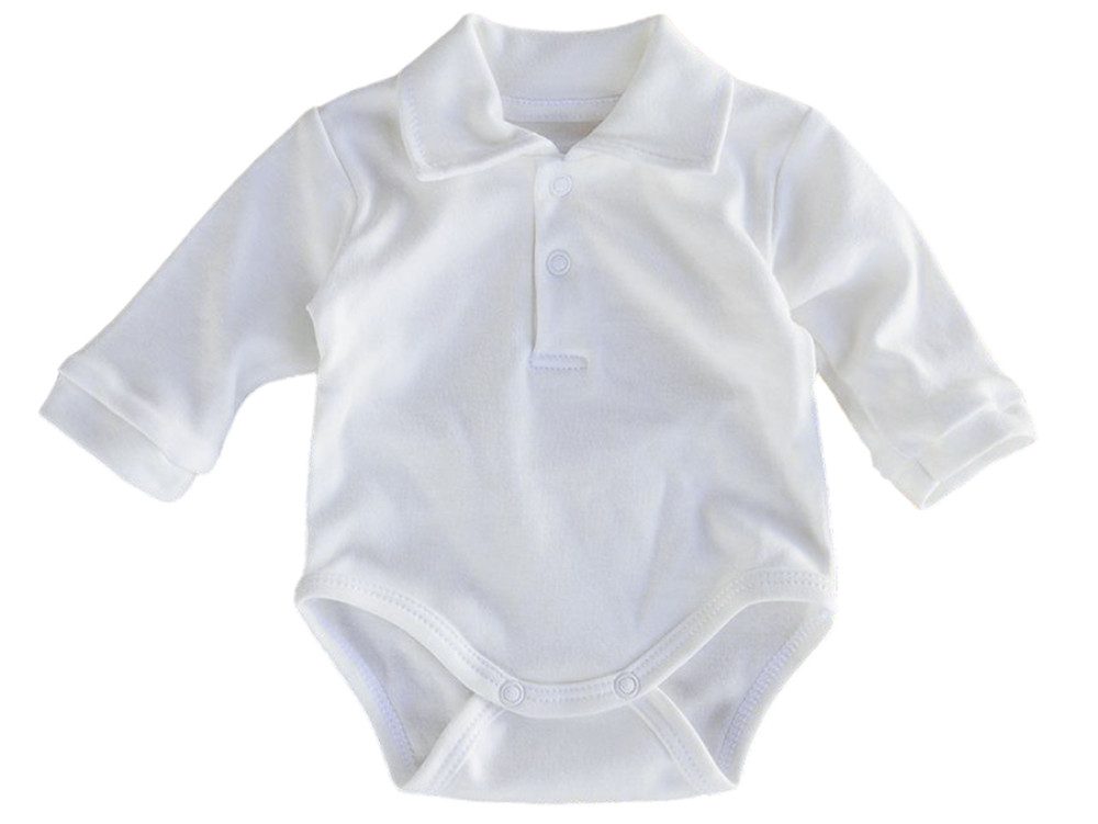 La Bortini Body Baby Body mit Kragen in Creme Langarmsbody