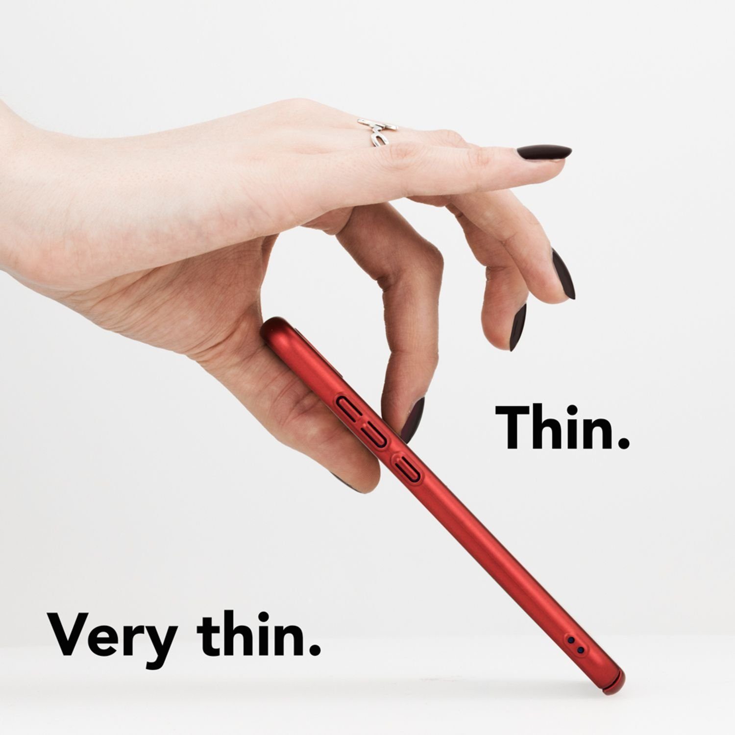 Nalia Smartphone-Hülle Huawei P20, Ultra Dünne 0,5mm Hülle / Mattes Hardcase / Silk Touch / Extra Leicht