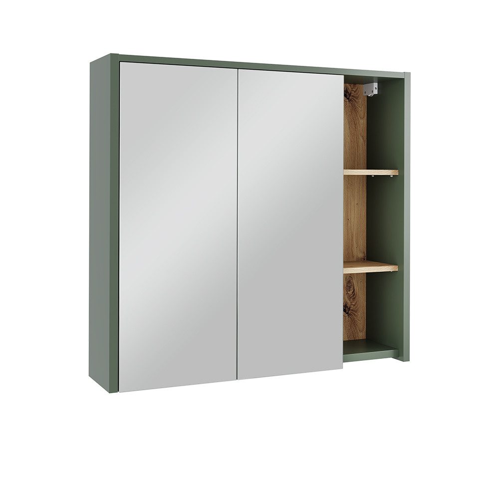 Vicco Badezimmerspiegelschrank Viola, Grün/Artisan, 80 x günstig online kaufen