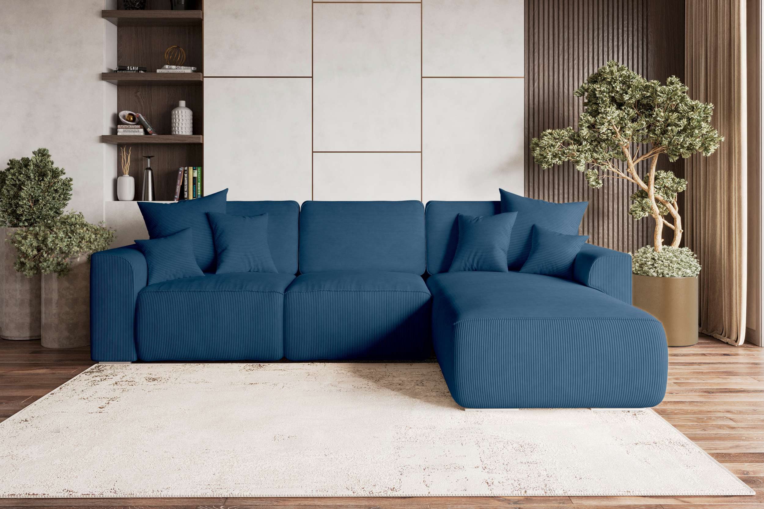 99rooms Ecksofa Gusto, Sofa L-Form, Eckcouch, mit abnehmbaren Kissen, Rundu günstig online kaufen