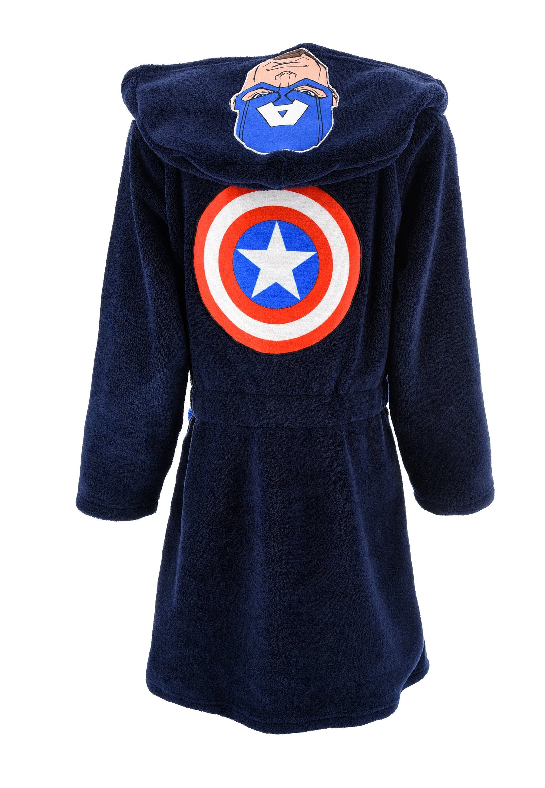 Jungen The Kinder Blau Captain Bademantel AVENGERS Kinderbademantel MARVEL America