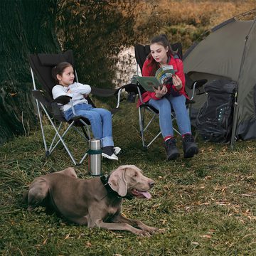 Novzep Campingstuhl Campingstuhl, tragbarer klappbarer Campingstuhl mit Getränkehalter und, Aufbewahrungstasche, Liegestühle für Camping, Wandern, Picknicks