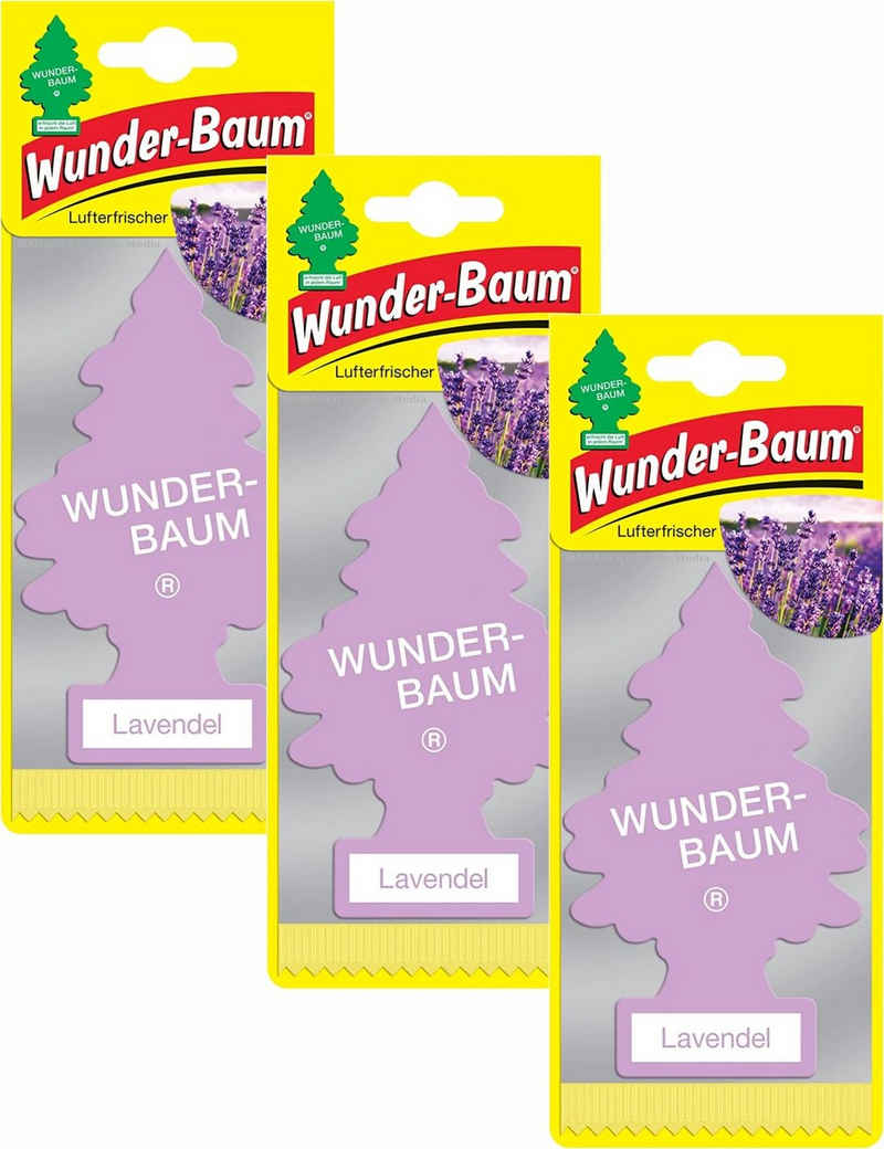 Wunder-Baum Luftfilter 3er Duftbäumchen Lavendel Wunderbaum 3 Set Lufterfrischer