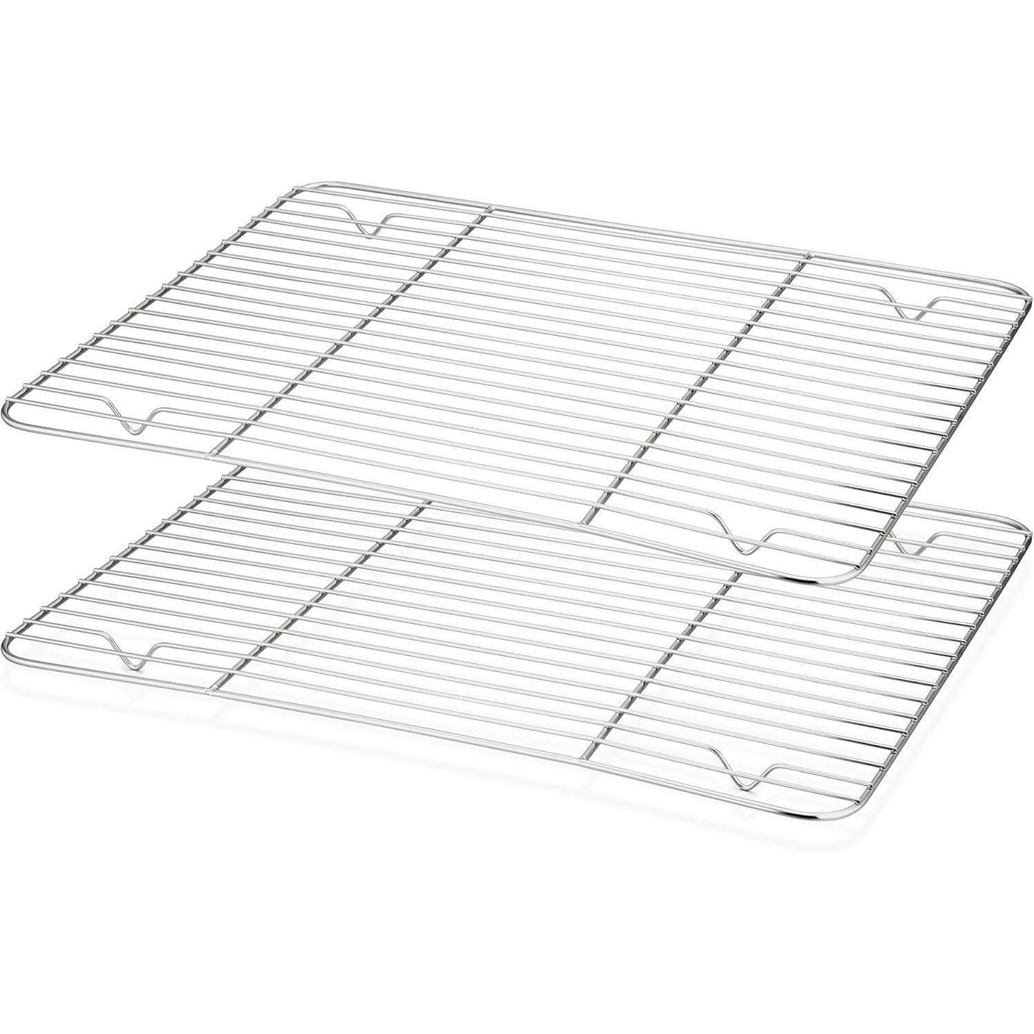 LuxusKollektion Abkühlgitter Abkühlgitter Set 2er Edelstahl 29,5x23cm Backgitter Kühlen Grillen