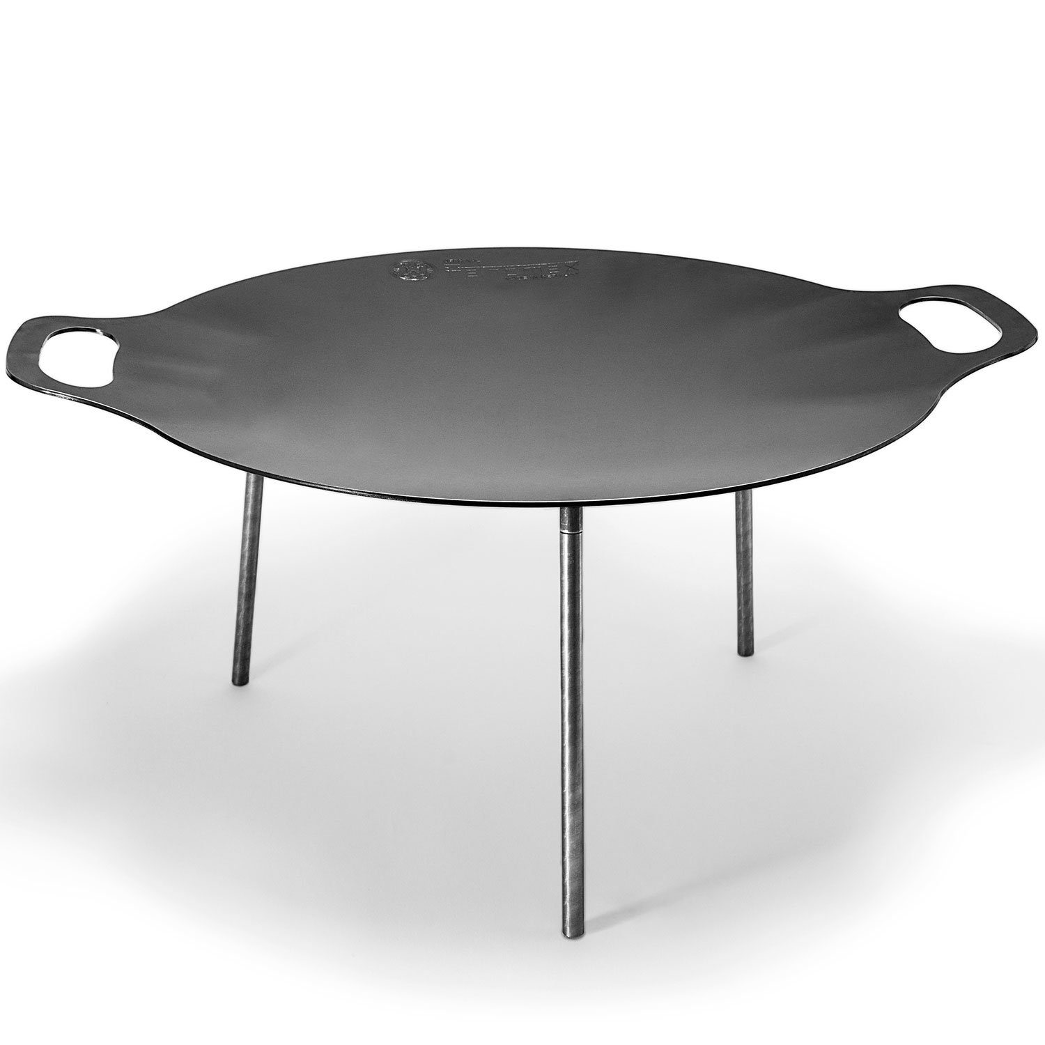 Petromax Feuerschale Plancha-Platte Grillschale Feuerschale Grillplatte Ø48 cm, (Spar-Set, 2-St., inkl. Pflegepaste), Hergestellt in Deutschland