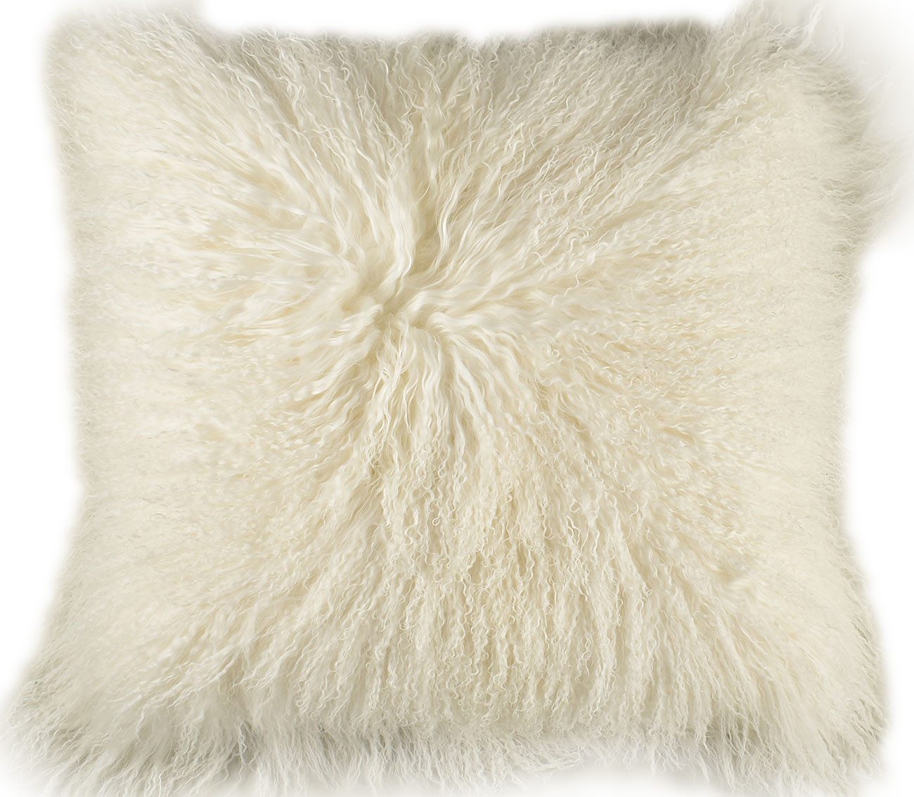 KUHFELL online & NOMAD Dekokissen Echtes Tibet Lammfell Kissenbezug Grau Schwarz Braun Beige oder Weiß – Bild 2 von 5