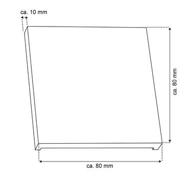 LEDANDO LED Einbaustrahler LED Treppenbeleuchtung DUPLEX eckig anthrazit für Schalterdose 3Color