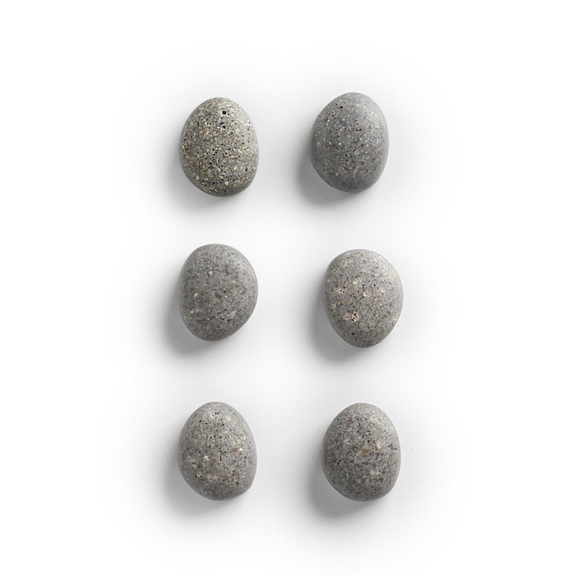Zeller Present Magnet Magnet-Set "Stone, 6-tlg., Polyresin, grau, 2,1 x 1,8 x 1 cm