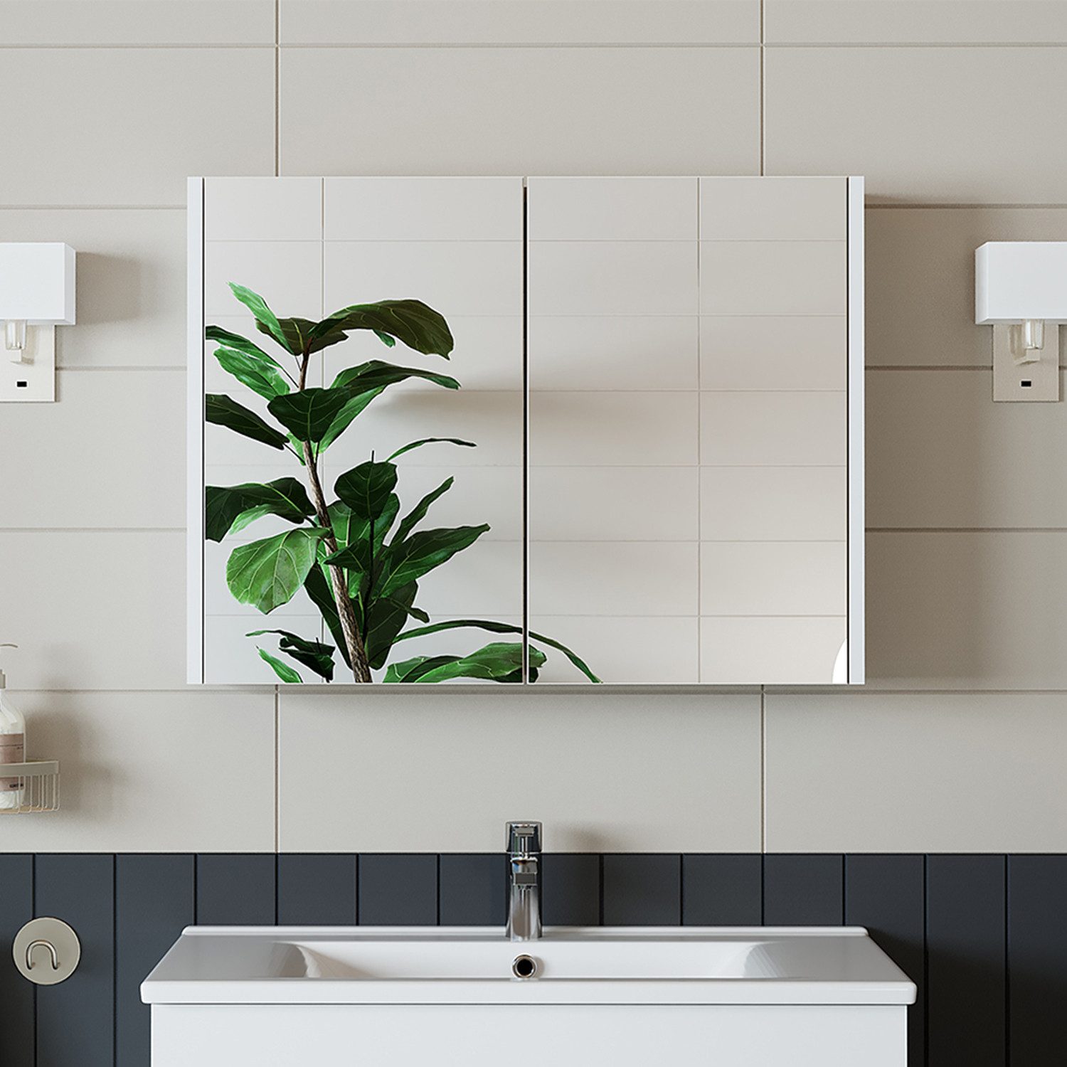 Roomart Badmöbel-Set Atria 85, (Bademöbel Set günstig online kaufen