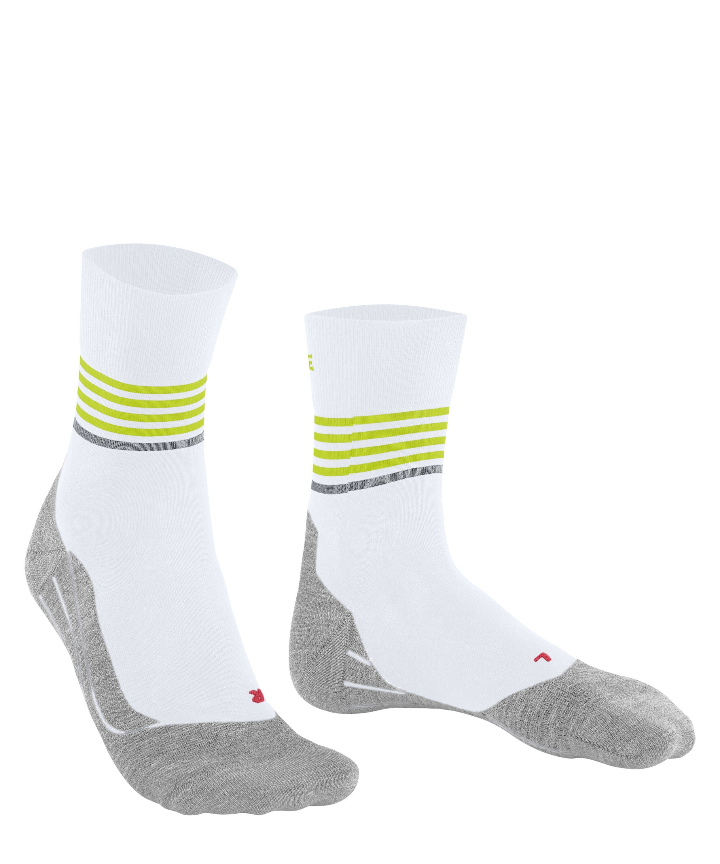 mittlerer Laufsocke Endurance RU4 Reflect white FALKE (1-Paar) leichte Laufsocken Polsterung (2007) mit