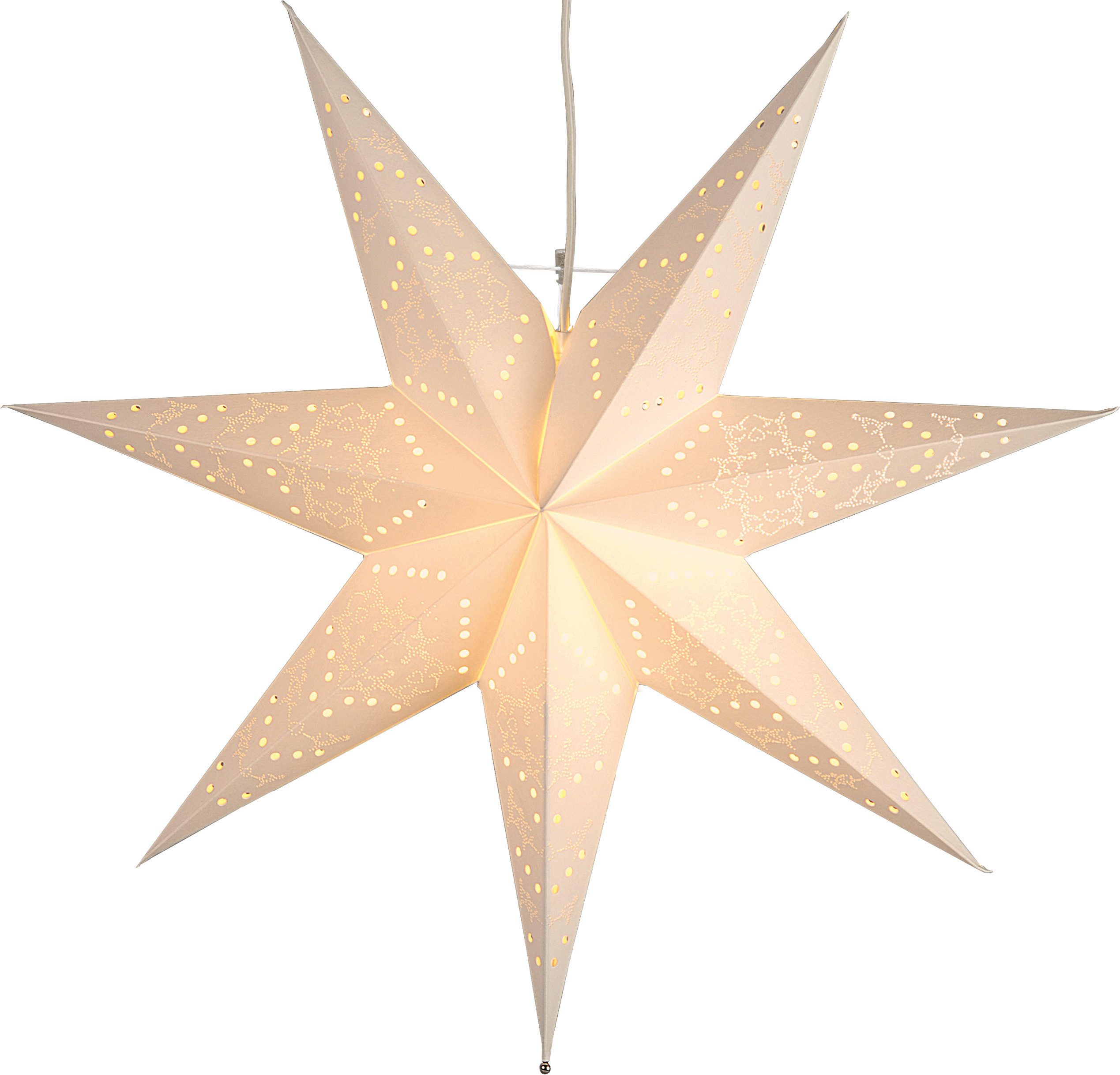 STAR TRADING LED Dekolicht Hängeleuchte Stern 'Sensy', creme, 54x51cm, Hängeleuchte Stern 'Sensy', creme, 54x51cm