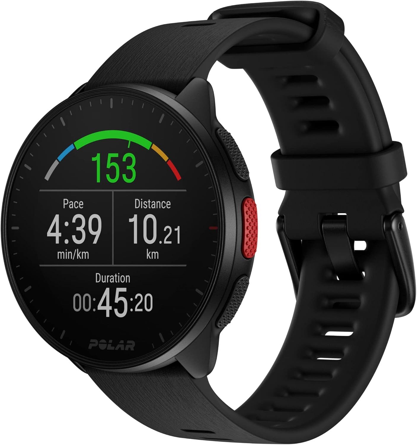 Polar Smartwatch (3 cm, android ios), Leichte GPS Laufuhr mit 35 Std Akkulaufzeit und Trainingsfunktionen