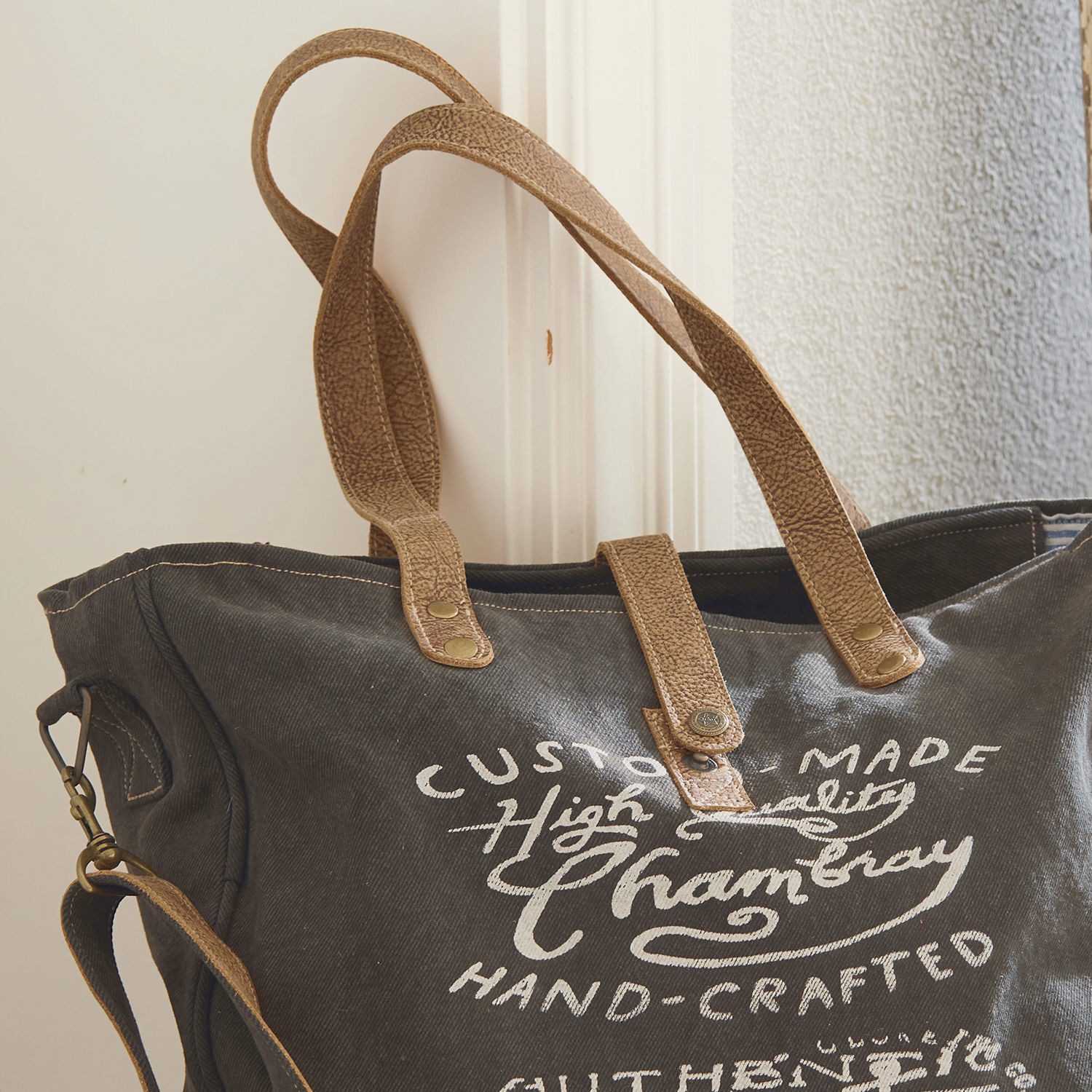Mirabeau Handtasche Tasche Kamjenia dunkelgrau/braun – Bild 4 von 4