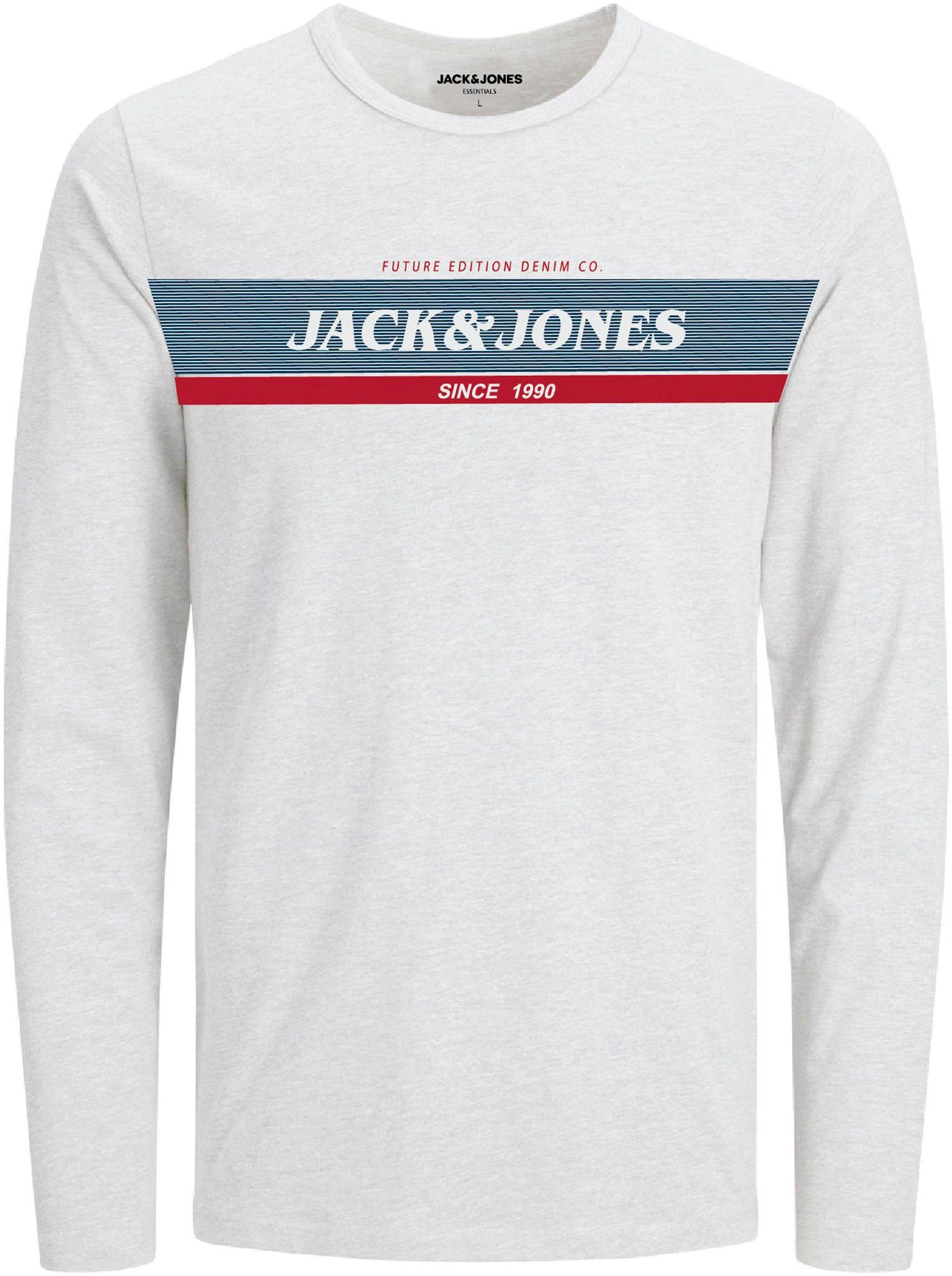 LS JJALEX Langarmshirt Jack NECK Jones CREW TEE & Junior JNR white