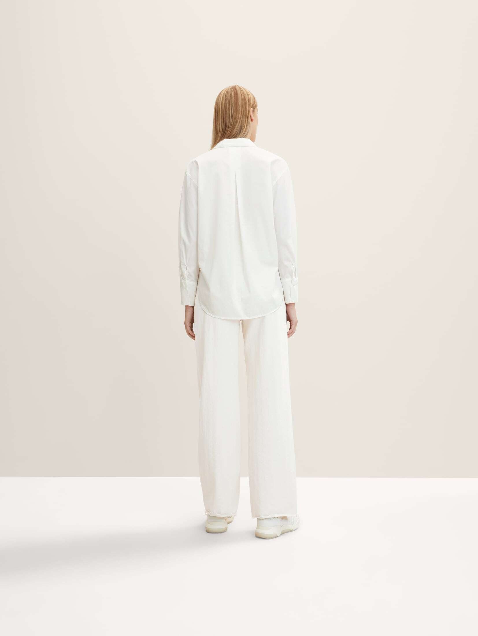TOM TAILOR Langarmbluse Blusen & Shirts Loose Fit Bluse mit Brusttasche
