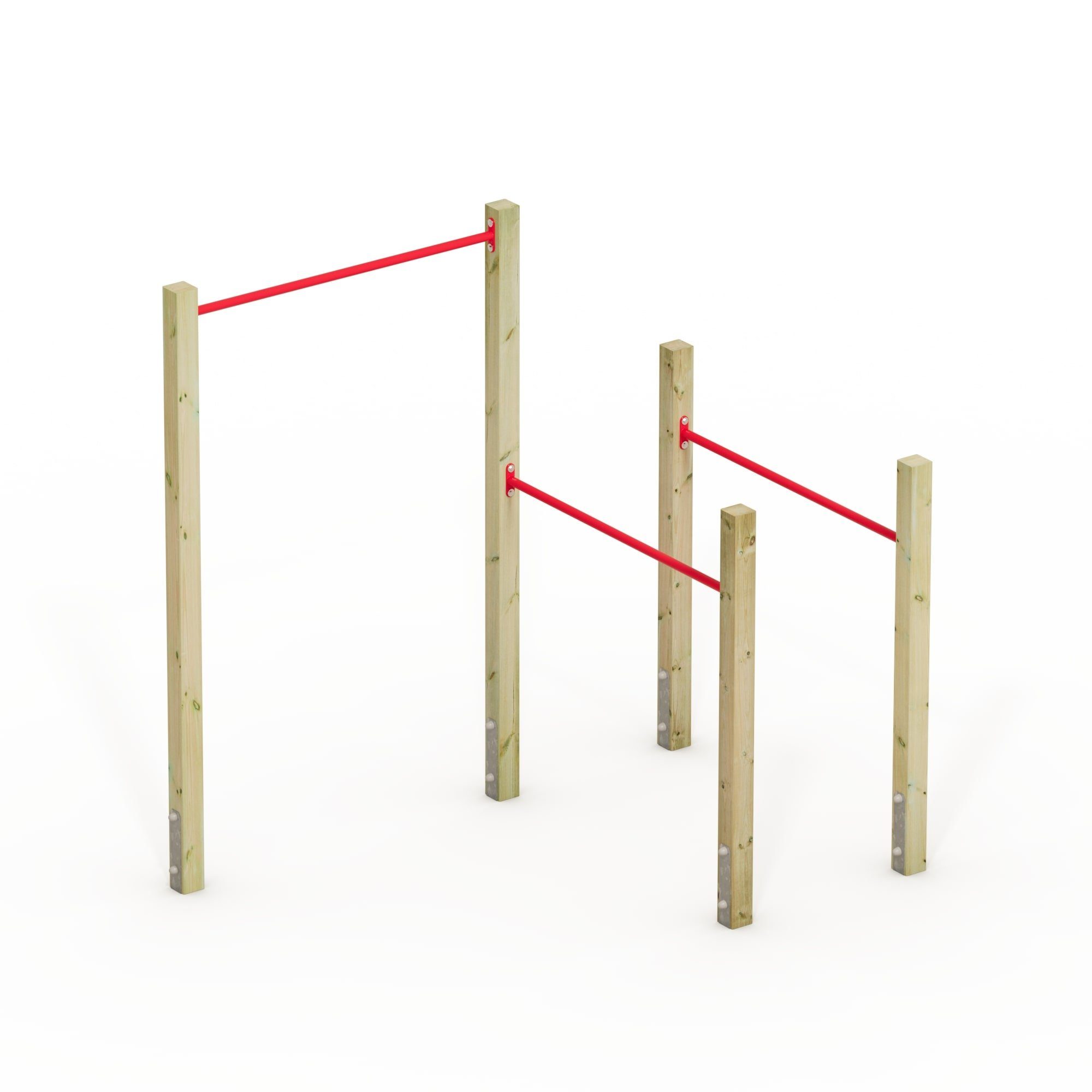 Wickey Turnreck FIT Base 505 - Spielgerät & Calisthenics-Station - Kinder & Erwachsene, (Kraftstation, Fitnessstation, Sportgeräte für zuhause, Workout, Krafttraining, Gymtower, Fitnessturm, Für Kraft, Koordination & Spielspaß für Kinder & Erwachsene bis 100 kg), Witterungsbeständig mit 5 Jahren Garantie auf Holz- und HDPE-Teile*
