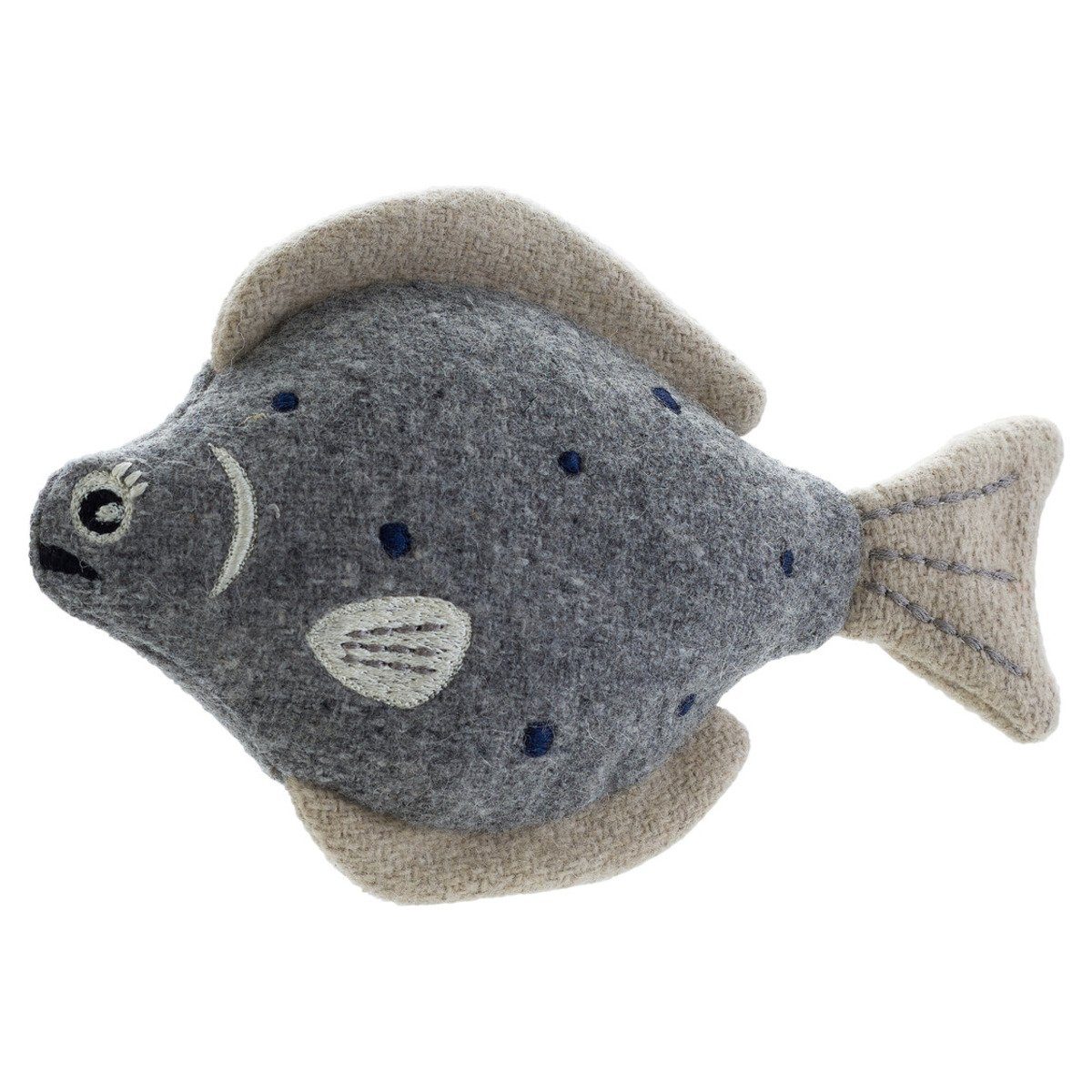 Hunter Tierbedarf Tierkuscheltier Hundespielzeug Plüsch Skagen Steinbutt grau