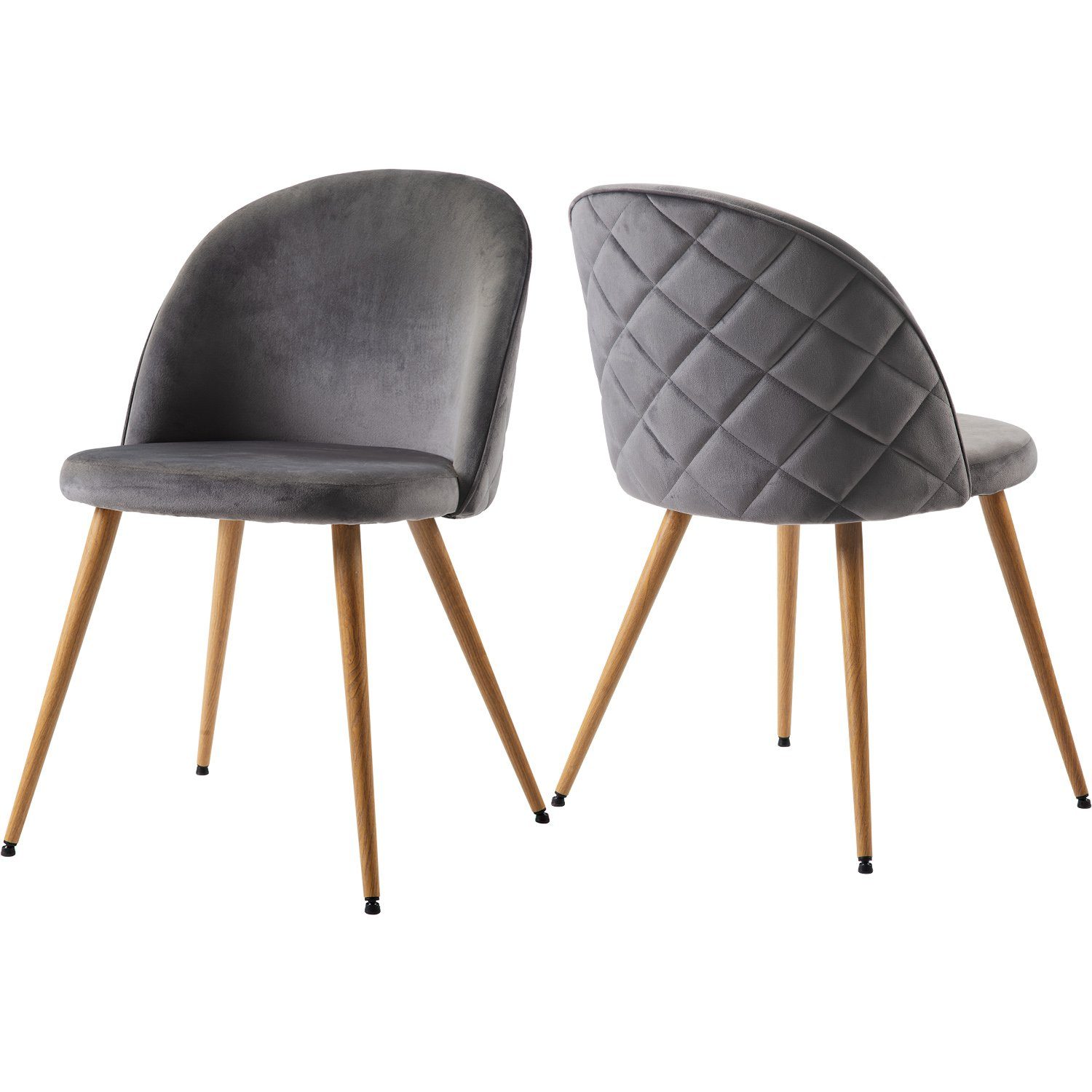 Flieks Polsterstuhl Komfort, Esszimmerstühle 2er-Set, Samt Weich, Farbeauswahl