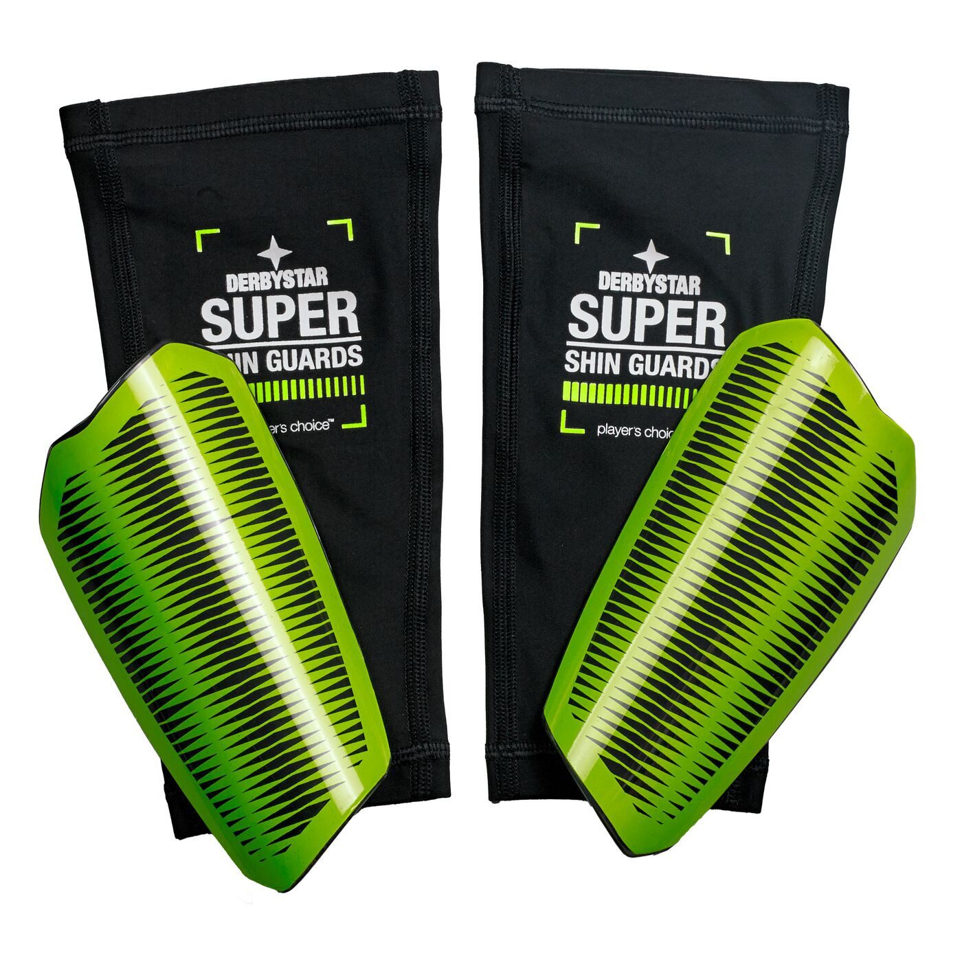 Fußball Schienbeinschoner Super v25 SCHWARZ GRUEN