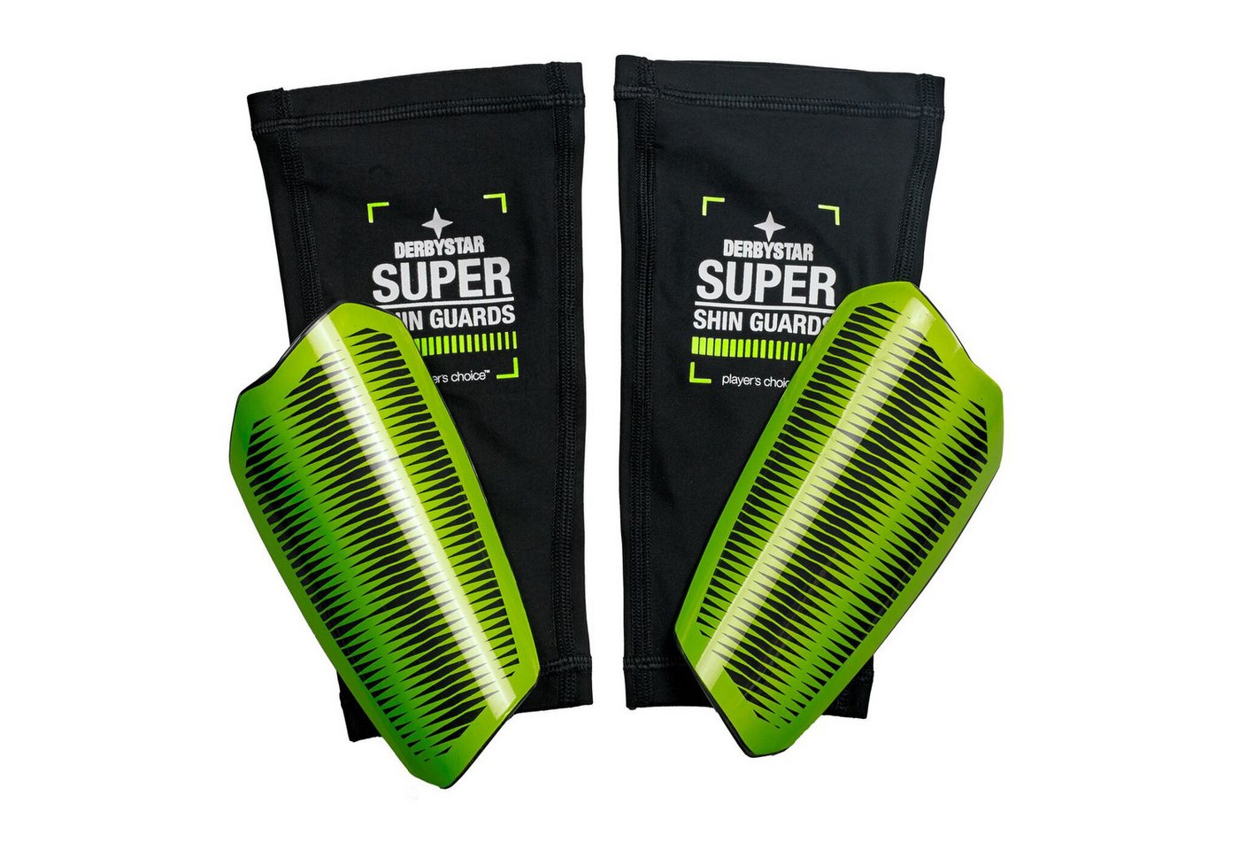 Derbystar Fußball Schienbeinschoner Super v25 SCHWARZ GRUEN