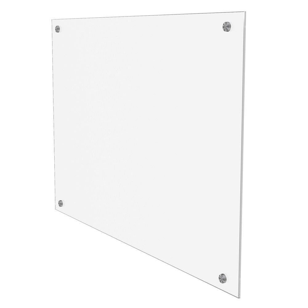 Mucola Hinweisschild Firmenschild Werbeschild Praxisschild aus Klarglas ESG Sicherheitsglas, (Stück, Schild), Glaskanten umlaufend sauber poliert