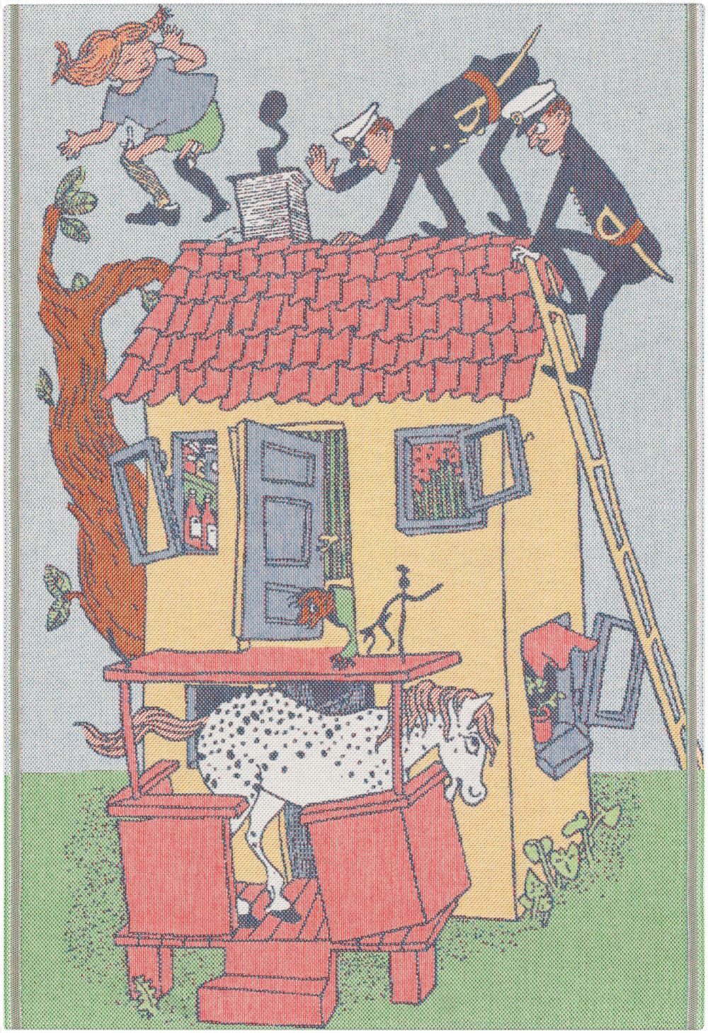 Babydecke Babydecke Villa Villekulla 72x105 cm, EKELUND MASTER WEAVERS 1692, Pixel gewebt (6-farbig)