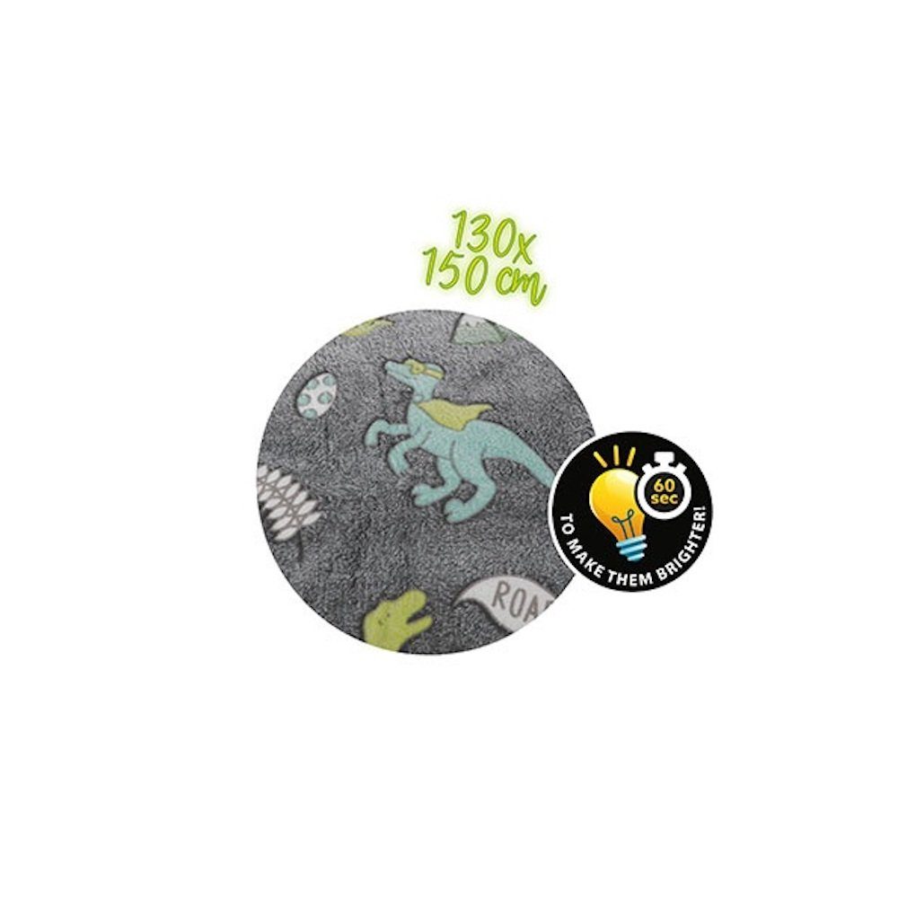 Babydecke Kinder-Decke Dinosaurier leuchtet im Dunkeln günstig online kaufen