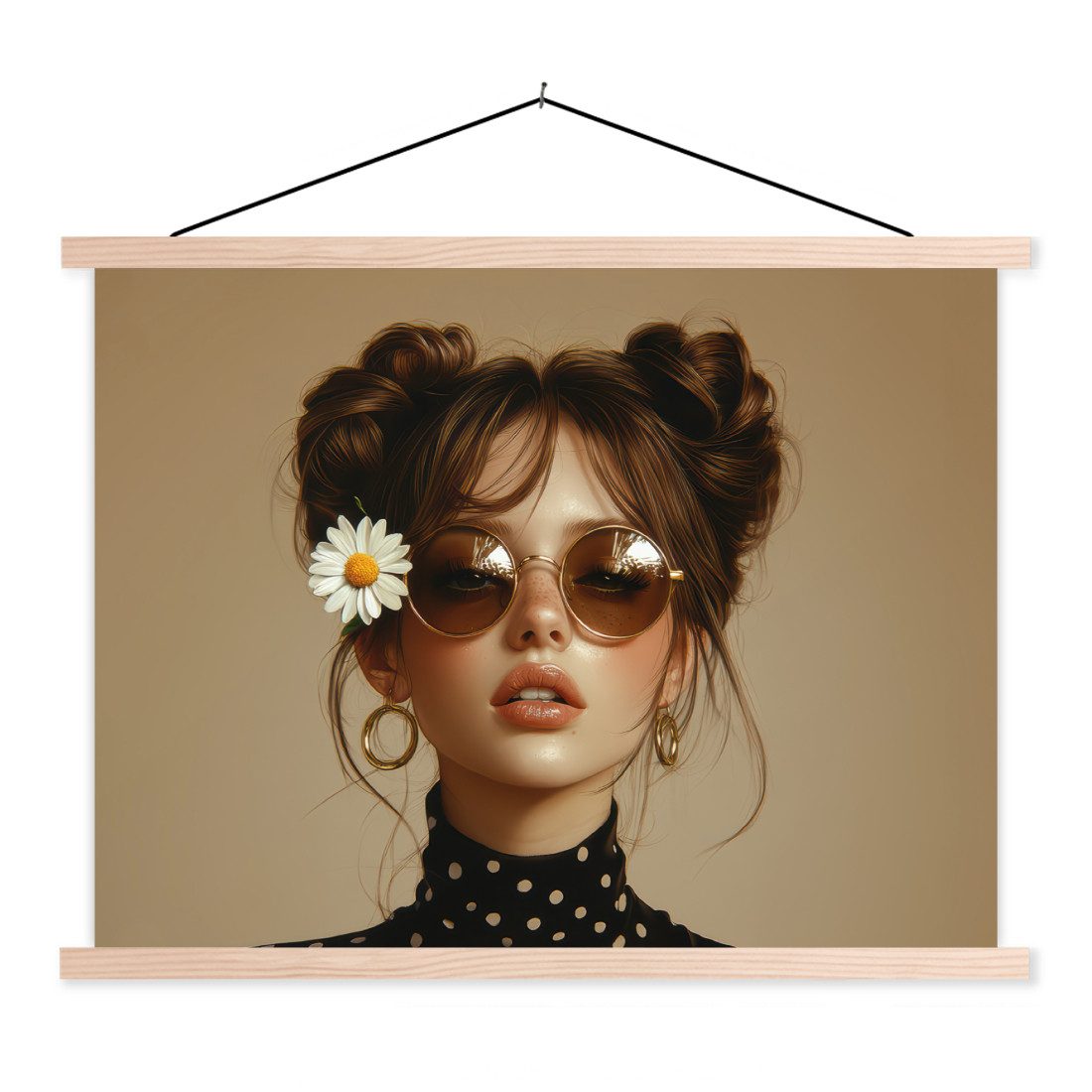 MuchoWow Poster Frau - Beige - günstig online kaufen