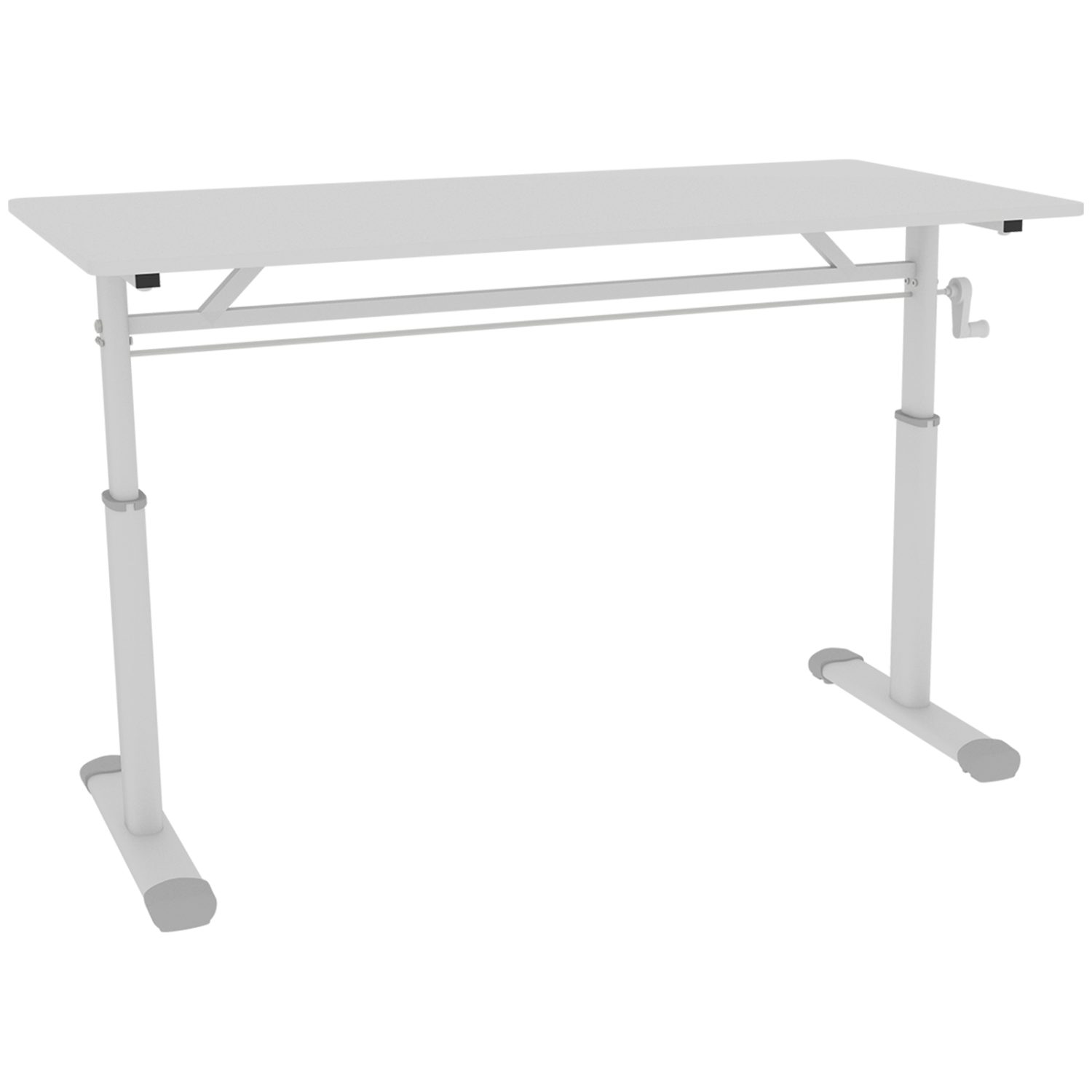 ANYSUN Schreibtischstuhl Höhenverstellbarer Schreibtisch mit Kurbel für Kinder und Erwachsene., Höhenverstellbarer Schreibtisch 60x120 cm mit Kurbel, bis 150 kg