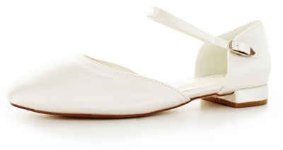 White Lady 871 ivory - flache Satin-Brautschuhe Ballerina