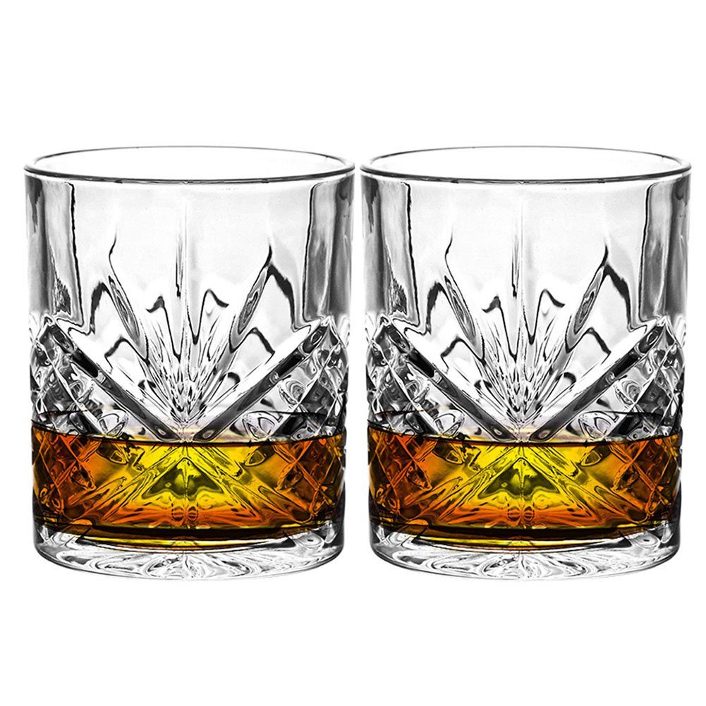 ErbseT Whiskyglas Whiskey Gläser Set von 2,Rocks Gläser,220ml,für das  Trinken von Whisky