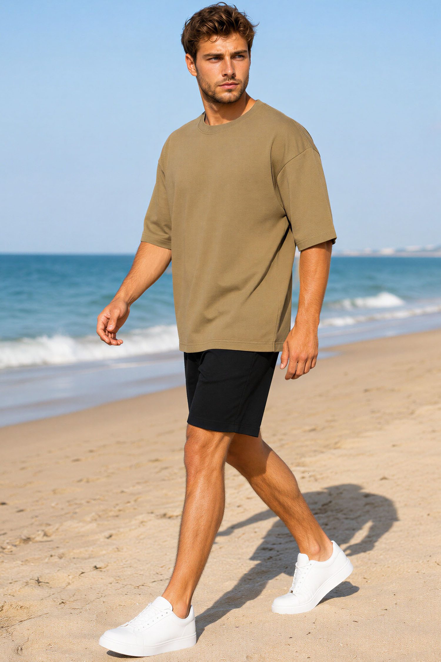 Reichstadt Oversize-Shirt Herren Oversized Kurzarmshirt 25RS070 in kräftigen Farben