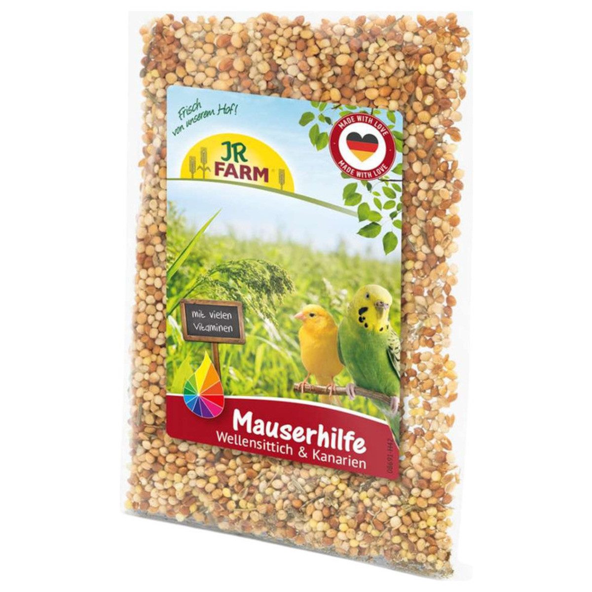 JR Farm Birds Mauserhilfe Wellensittich & Kanarien 30 g - 10 Stück, für: Vogel