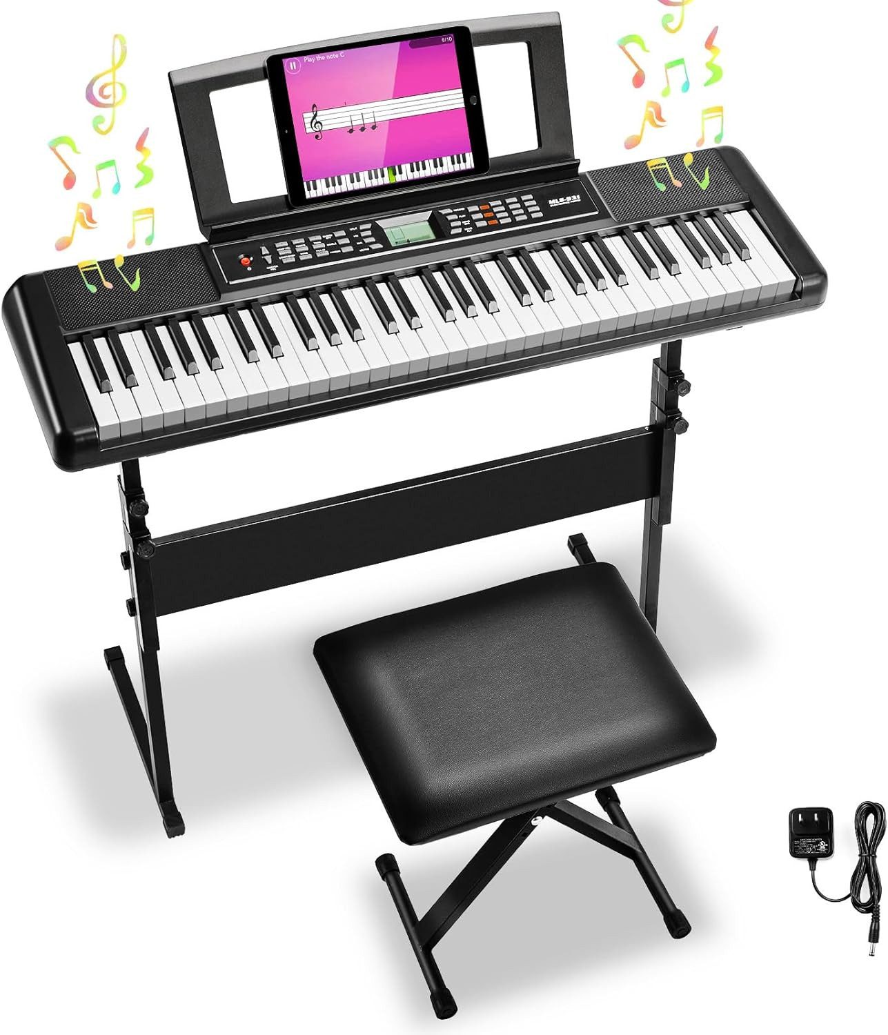 Digitalpiano Keyboard Piano, Digital Klavier 61 Tasten, E-Piano Tastatur