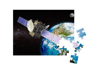 puzzleYOU Puzzle Geosynchroner Satellit in der Erdumlaufbahn, 48 Puzzleteile, puzzleYOU-Kollektionen