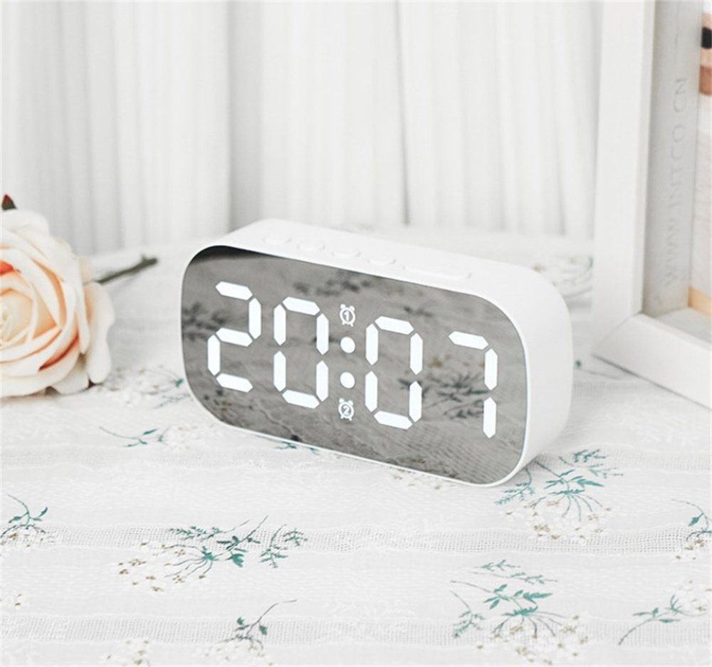 Wecker Digital, Spiegel-Wecker, mit Snooze Uhr mit Tischuhr Wecker Digital Moduls Dekorative Anzeige