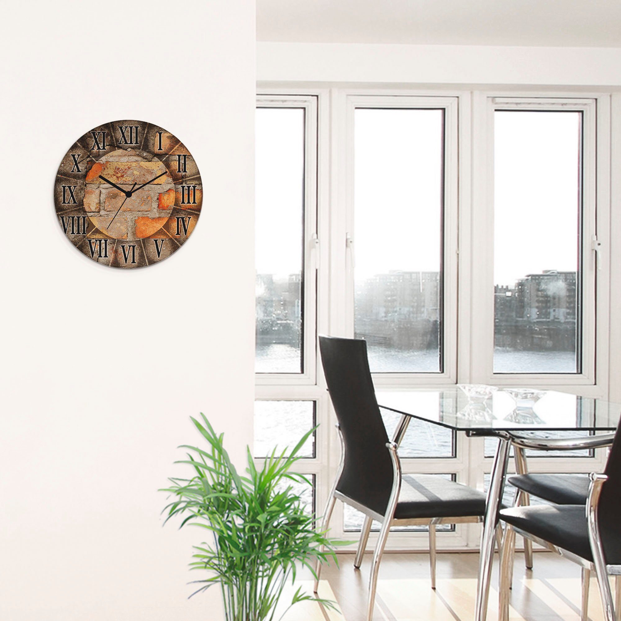 Artland Wanduhr Antike Uhr (wahlweise mit Quarz- oder Funkuhrwerk, lautlos ohne Tickgeräusche)