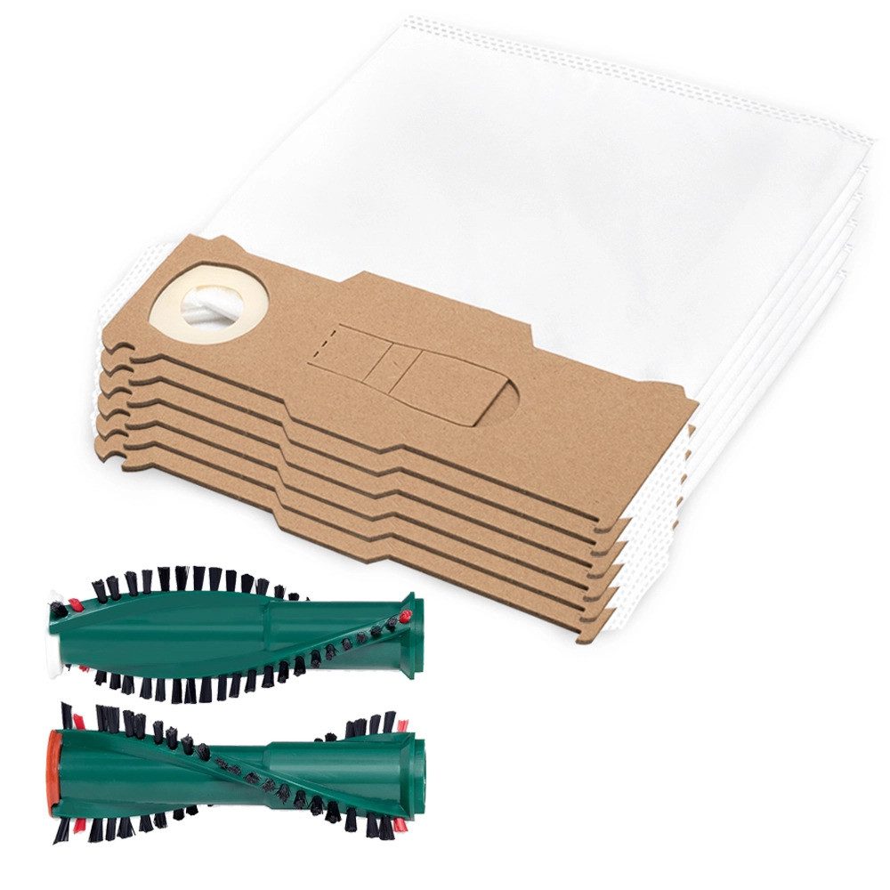 PRIMEBAG Staubsaugerbeutel 6 Beutel, Bürsten für Vorwerk Kobold 130 131 EB 350 351 kompatibel