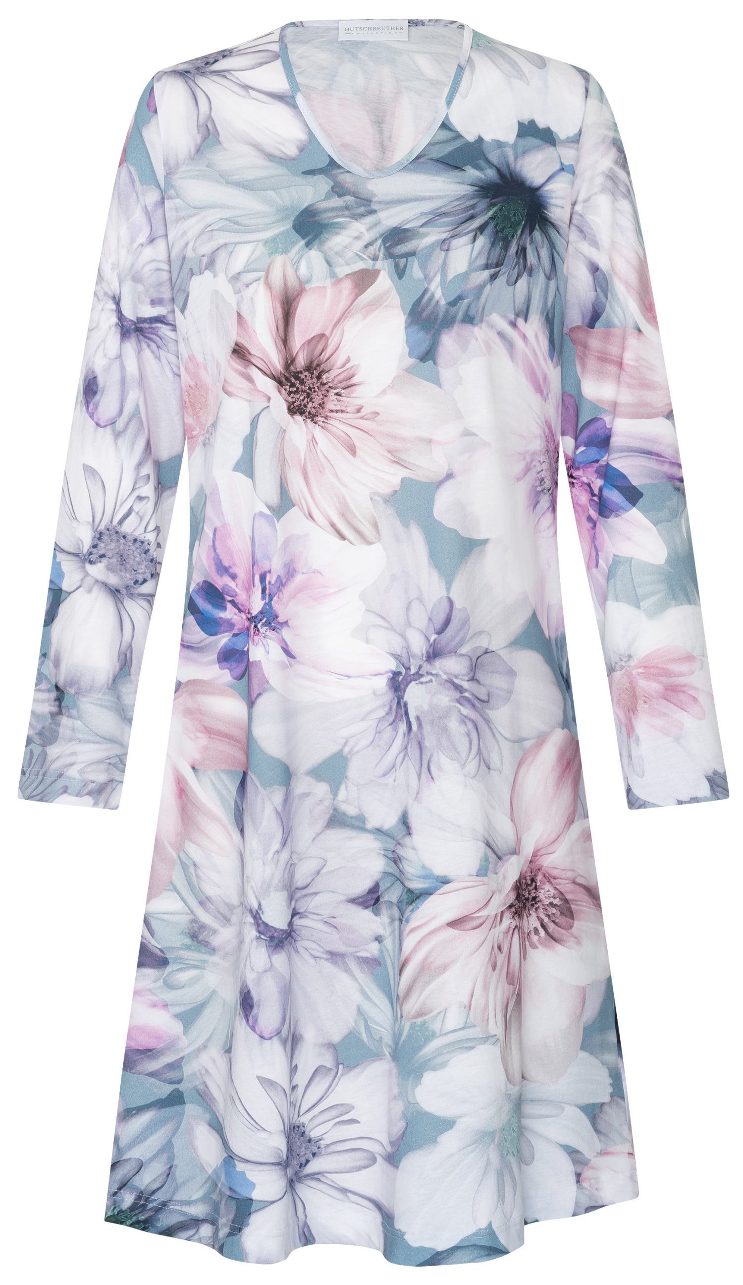 HUTSCHREUTHER Nachthemd Damen Schlafshirt mit langem Arm (1-tlg) Edles Design