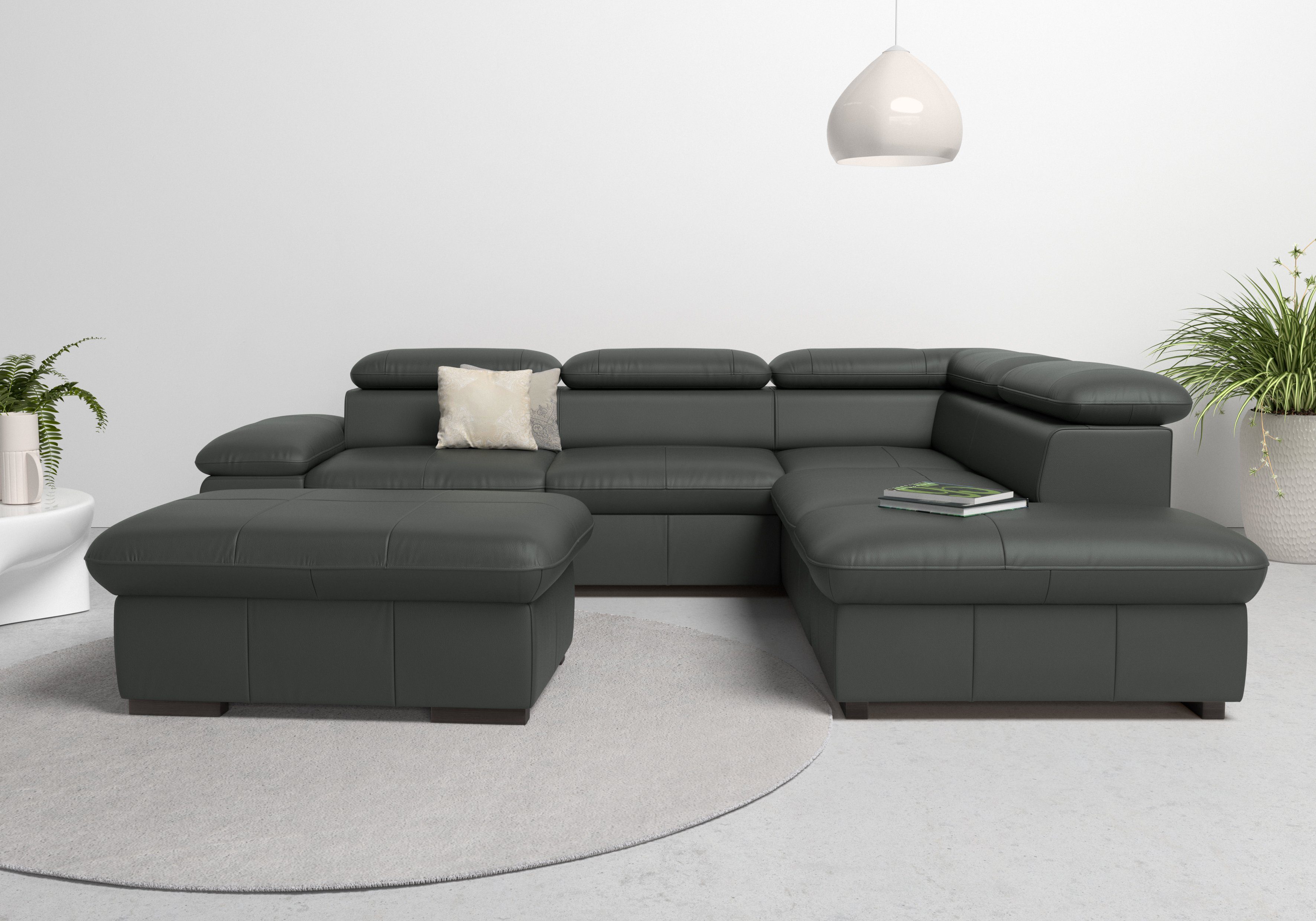 Home affaire Ecksofa Alberto L-Form, mit Kopfteilverstellung, wahlweise mit Bettfunktion