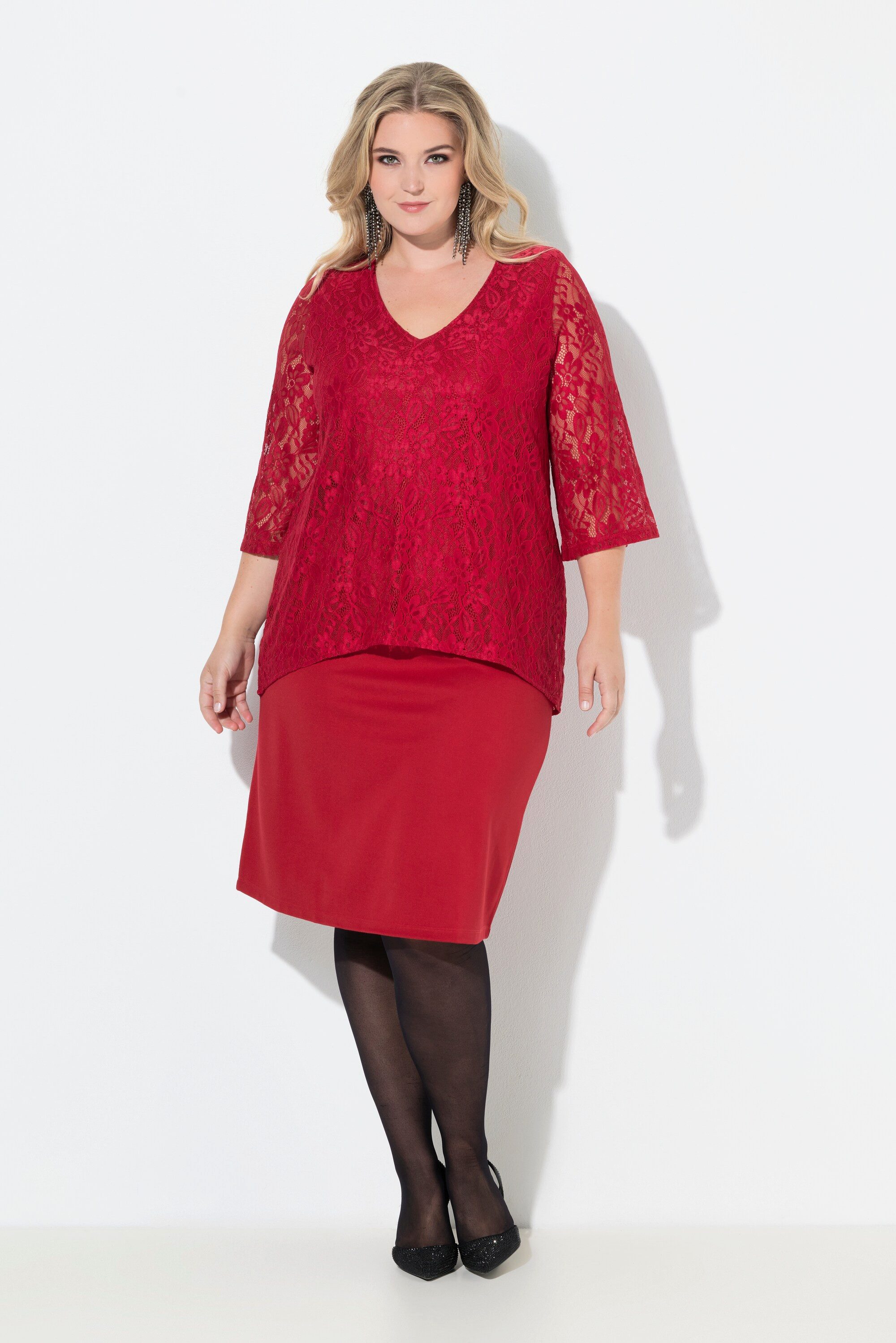 MIAMODA Partykleid Spitzenkleid blickdichtes Jersey-Unterkleid günstig online kaufen