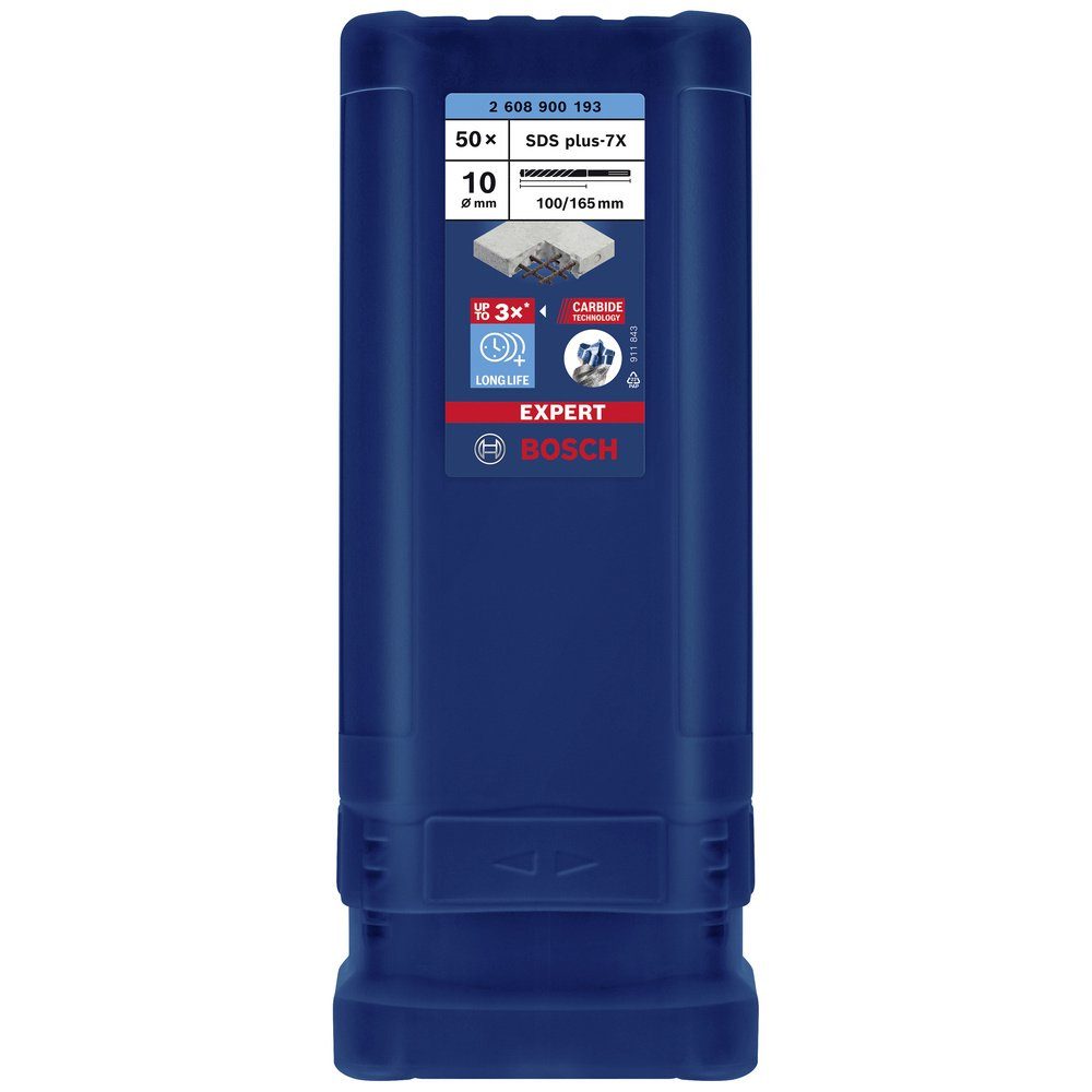 Bosch Accessories Spiralbohrer Bosch Accessories EXPERT SDS plus-7X 2608900193 Hammerbohrer 50teilig
