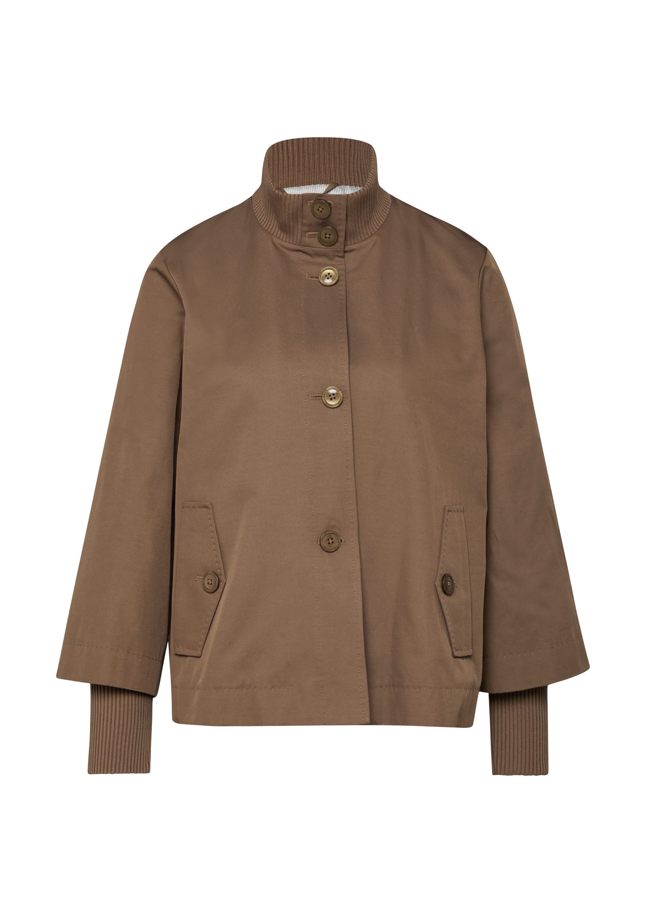 s.Oliver Funktionsjacke Outdoor-Jacke Jacke im Relaxed Fit mit Rippbündchen-Details
